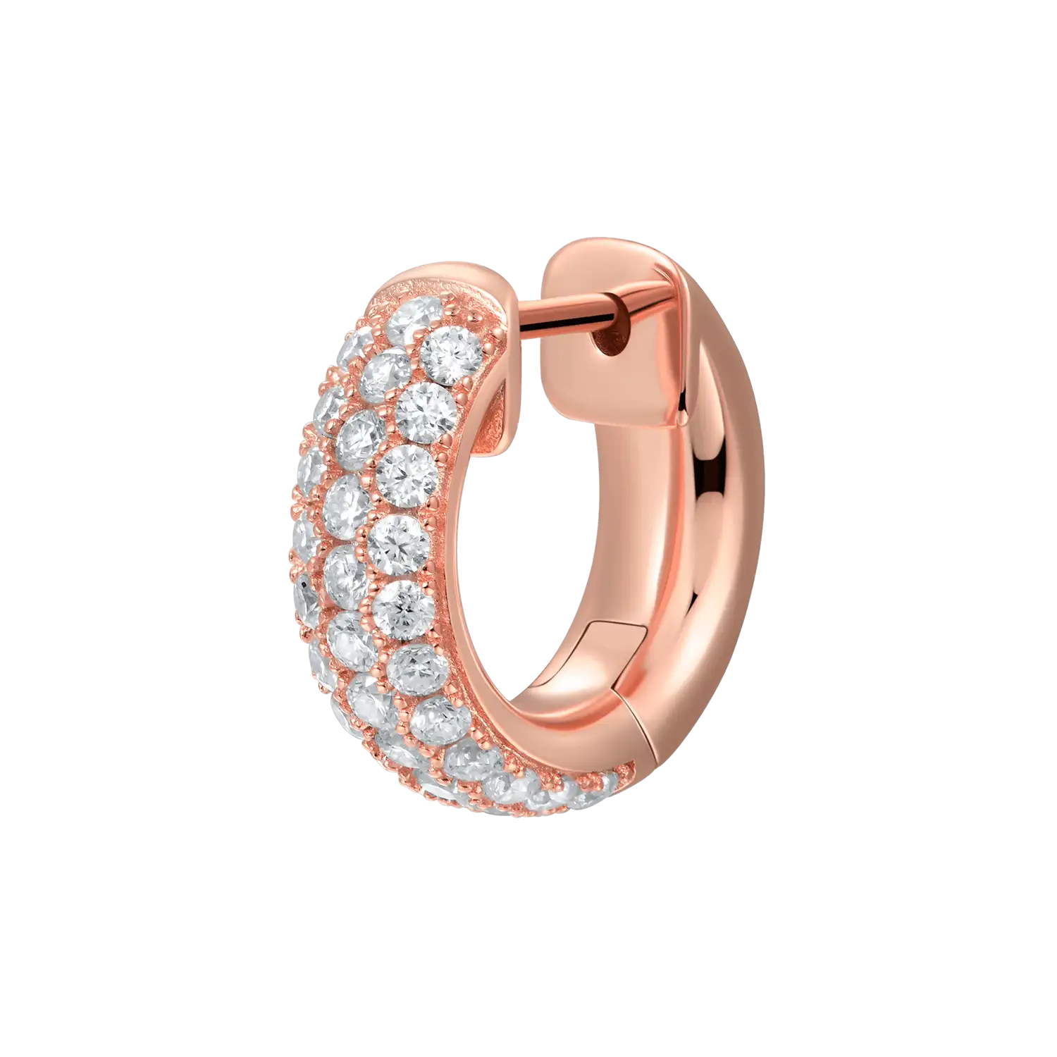 Pendiente de aro en racimo S925