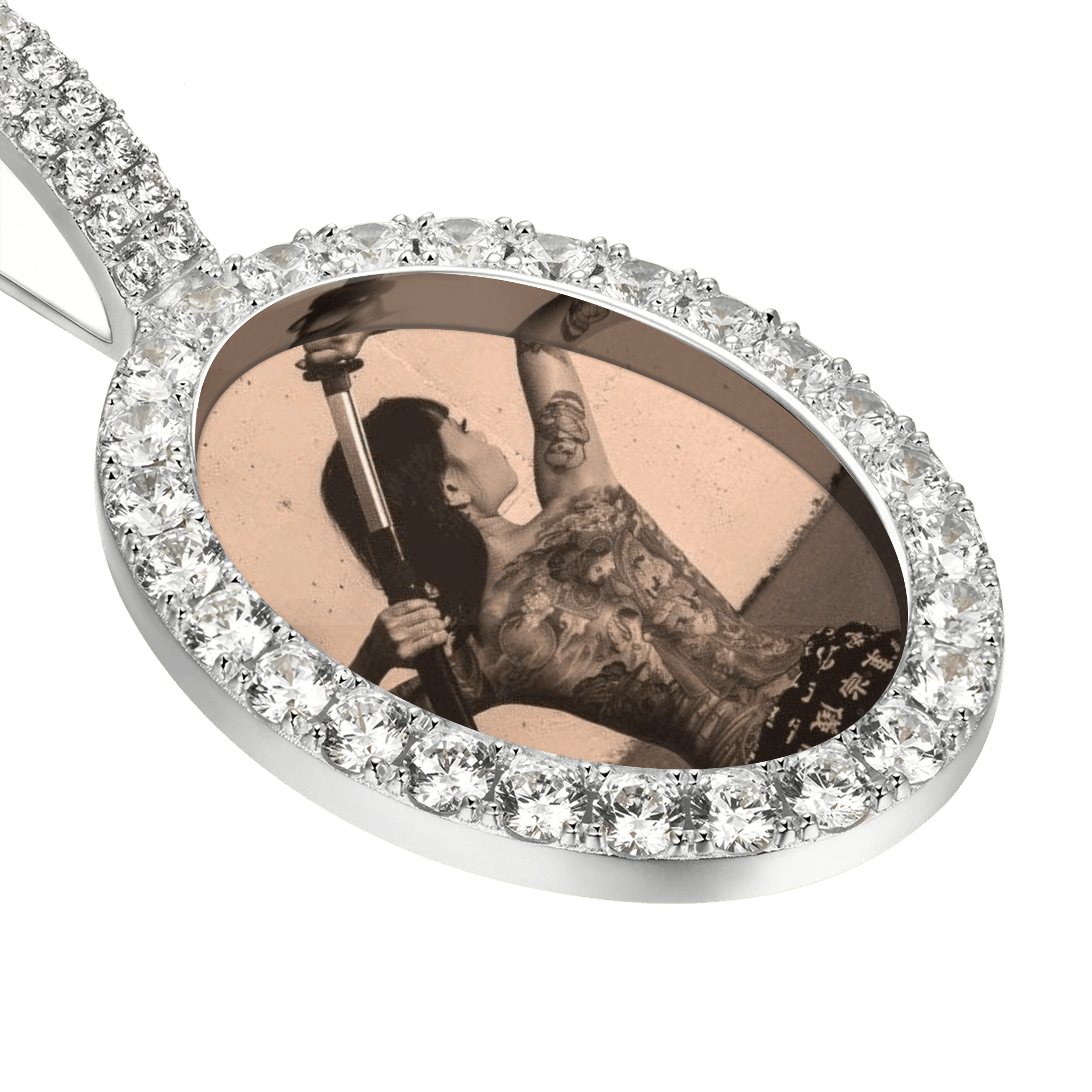 Custom Oval Photo Pendant