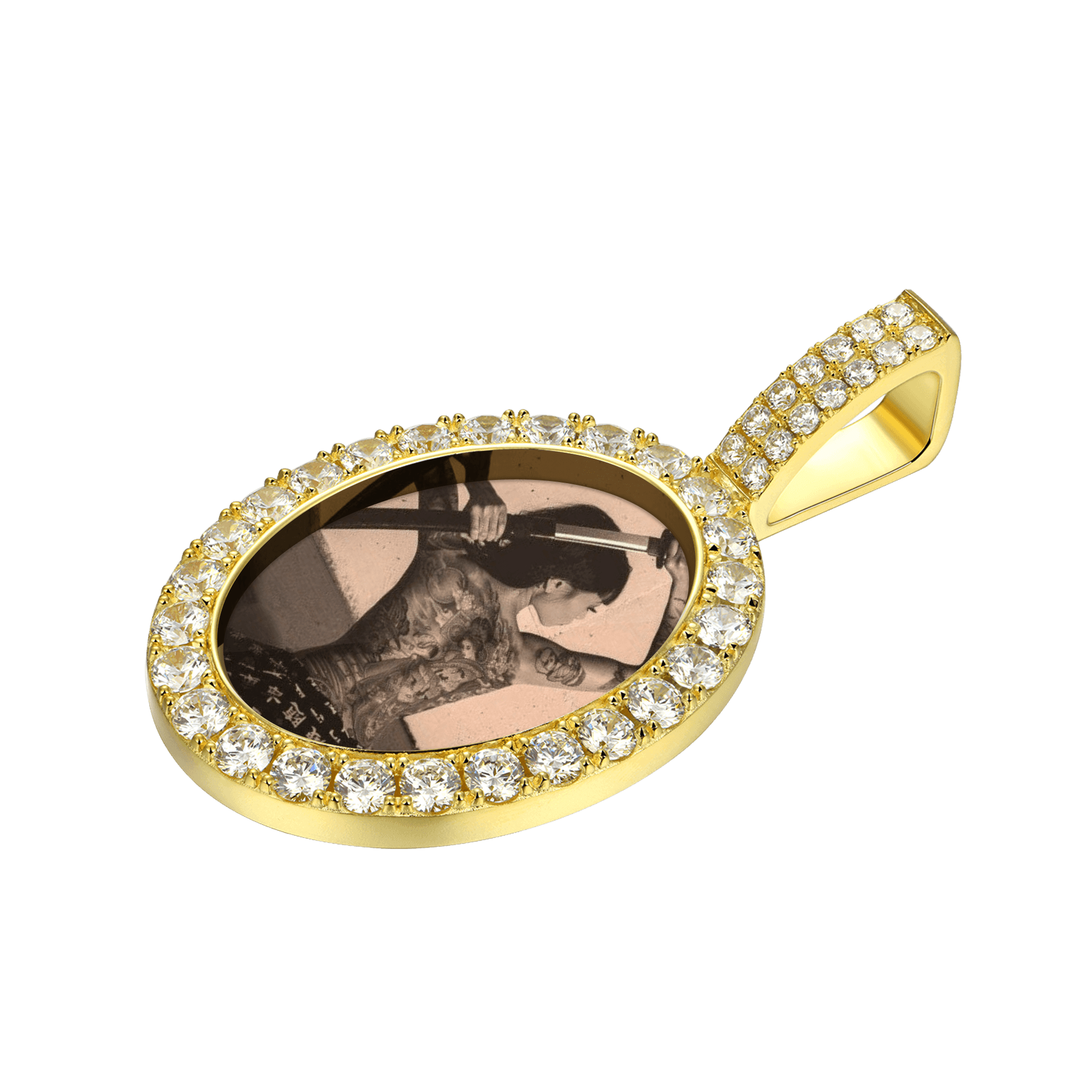Custom Oval Photo Pendant