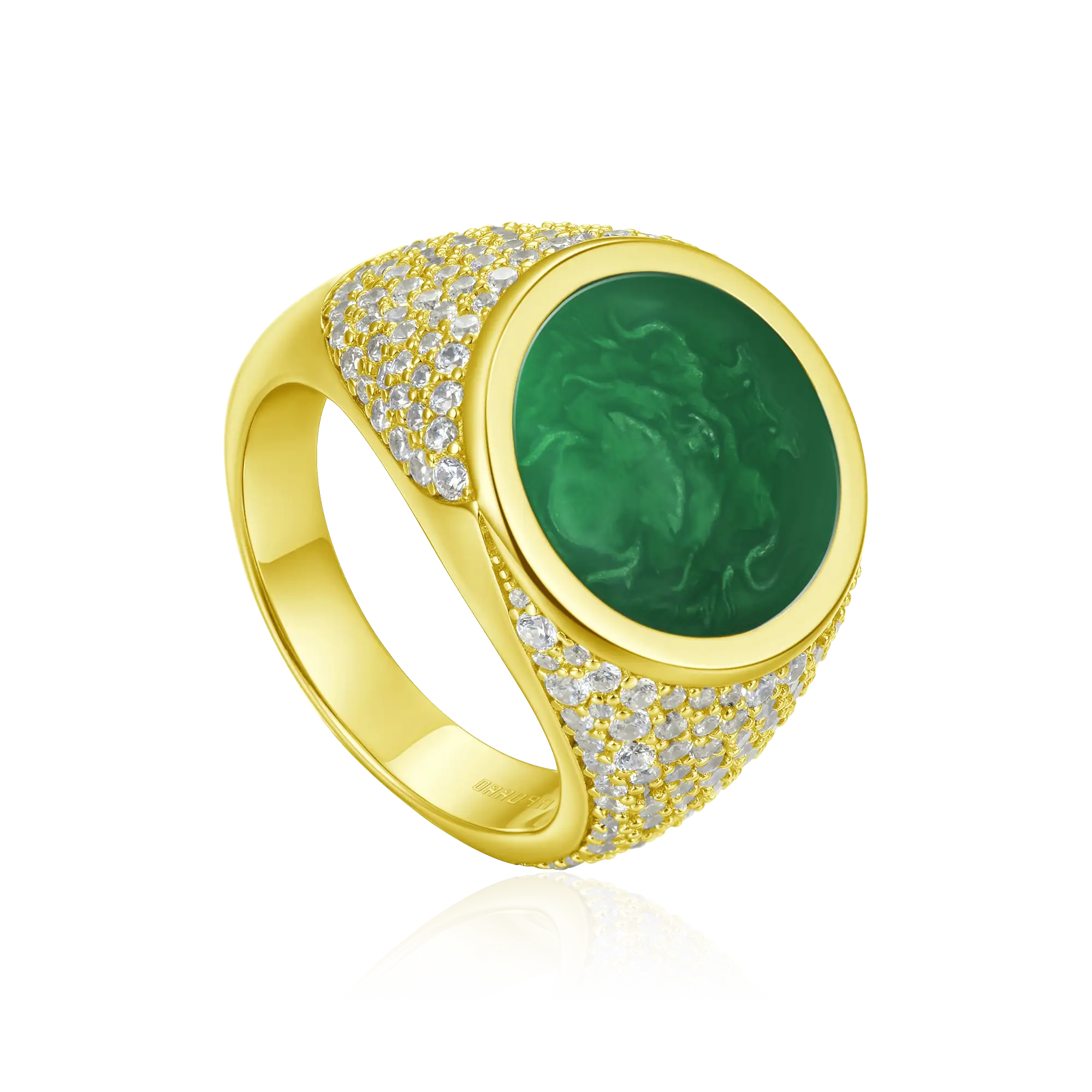 WONG Ⅱ Ridge Iced Out Signet Ring