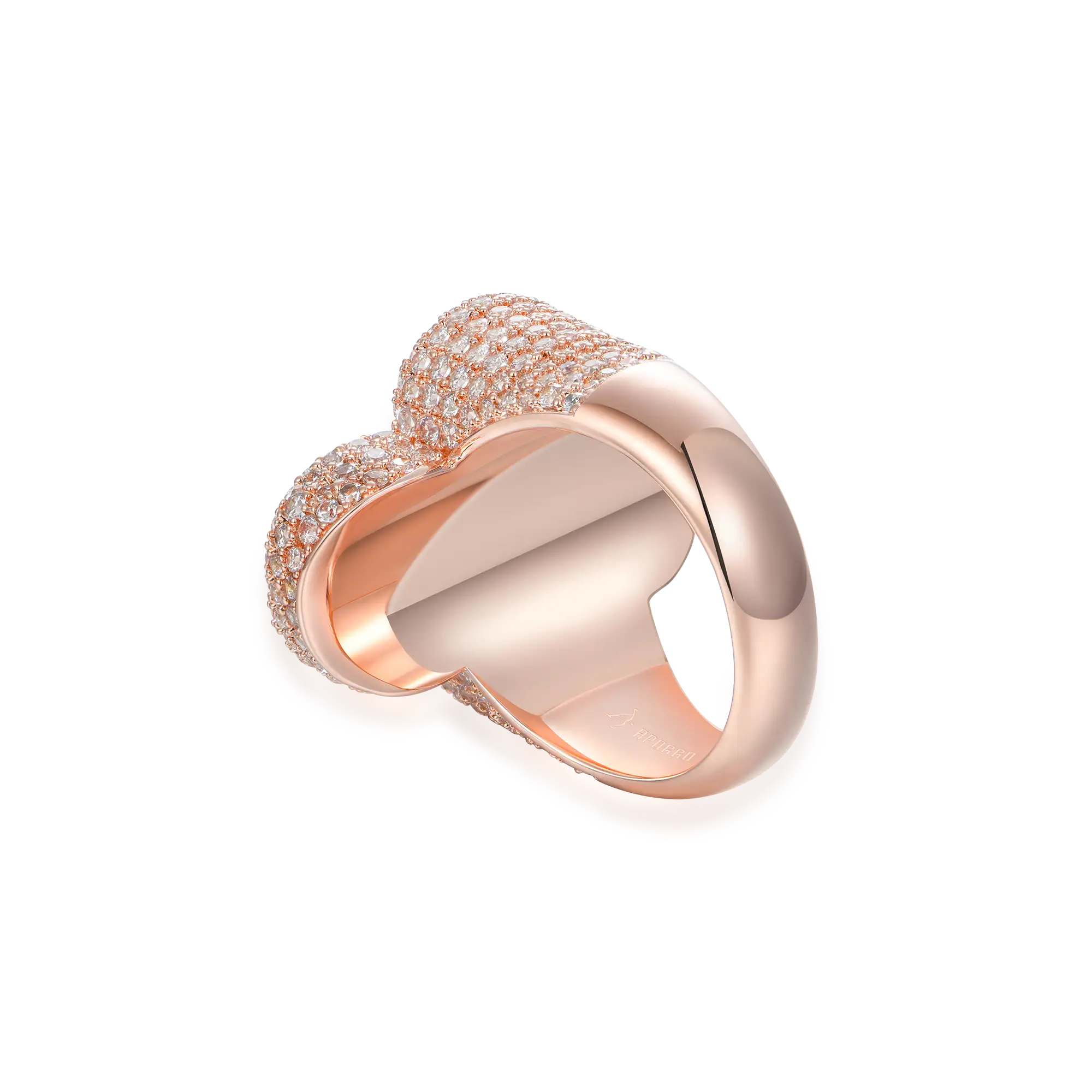 Iced Vitraux Vintage Rose Window Cross Ring