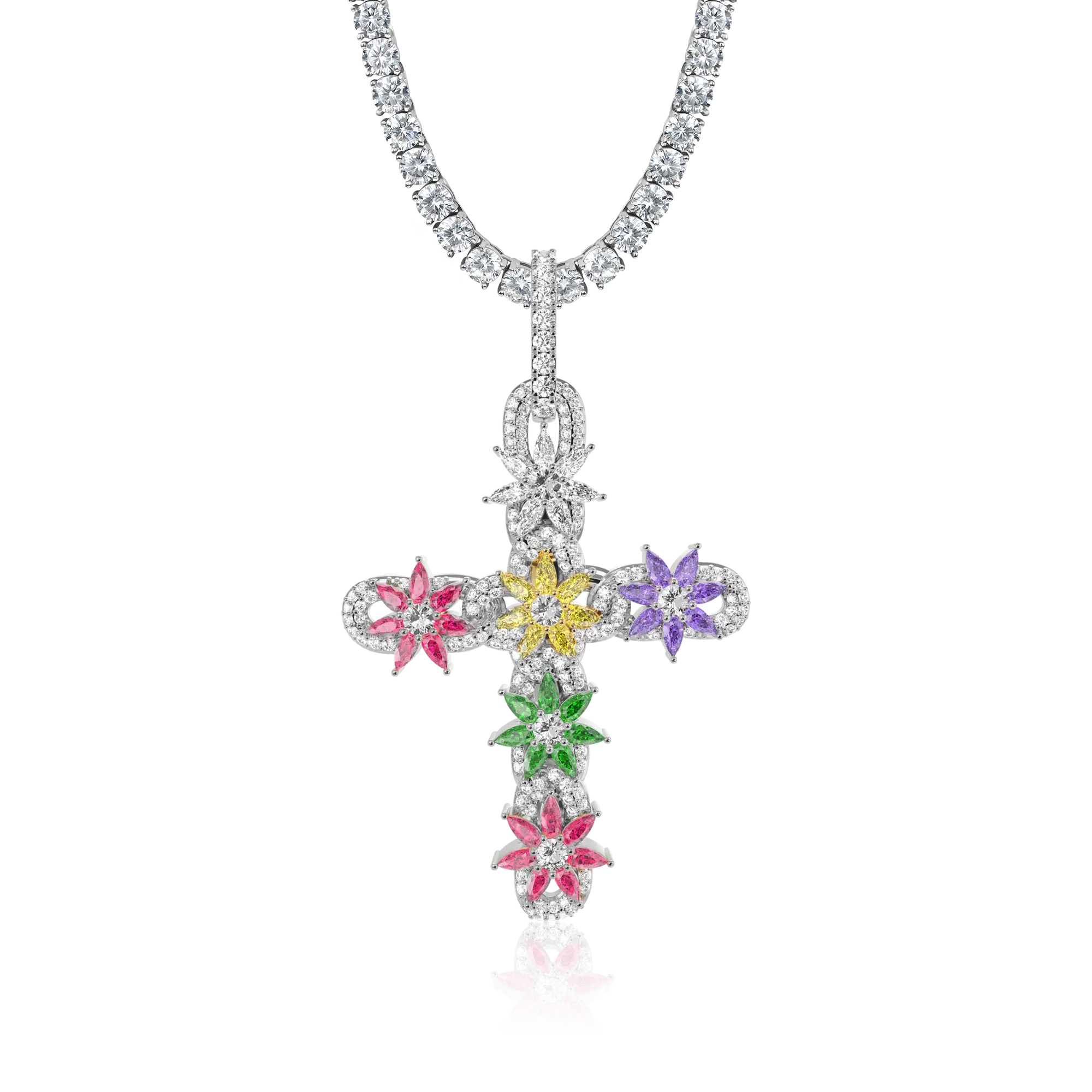 Lily Infinity Cross Pendant