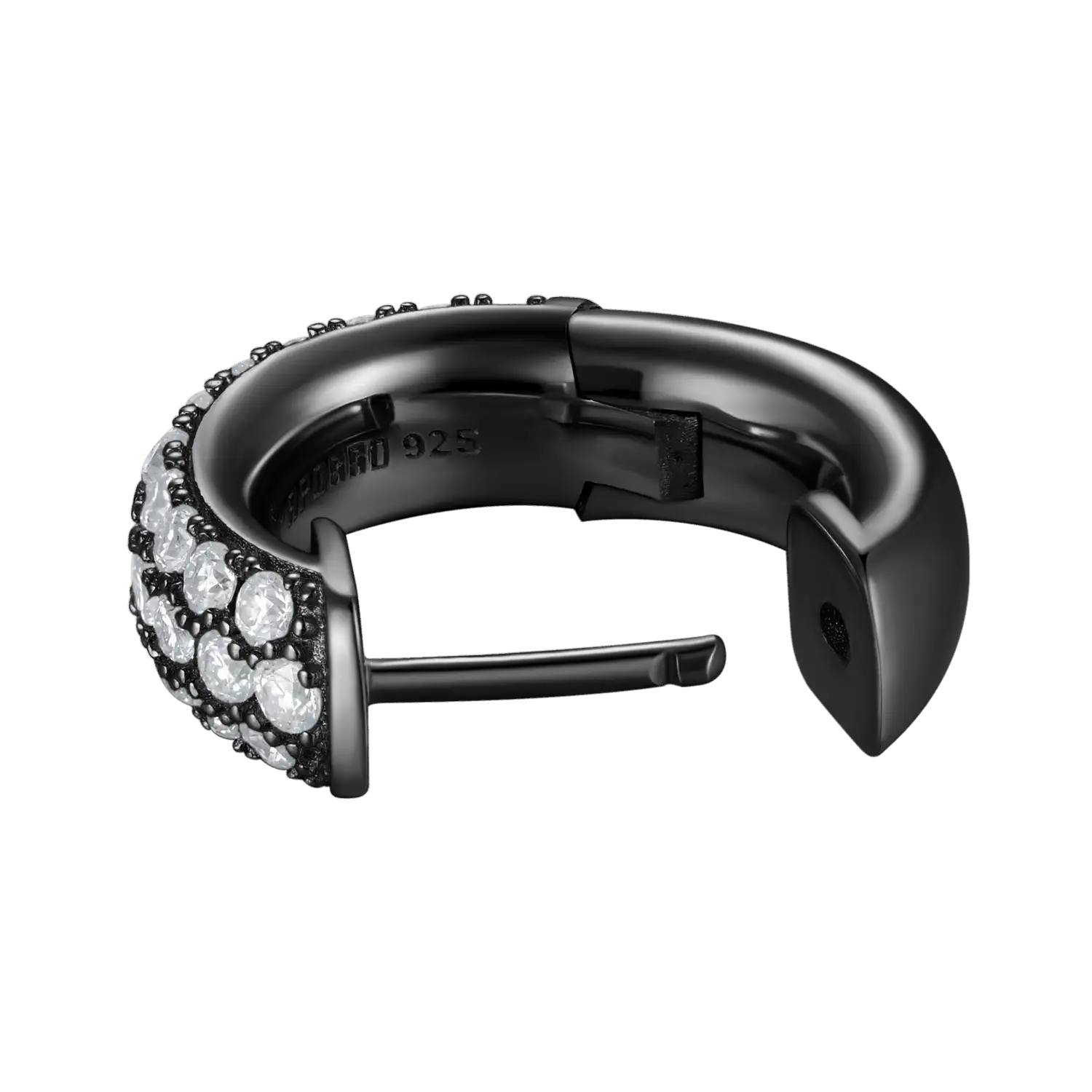 Pendiente de aro en racimo S925