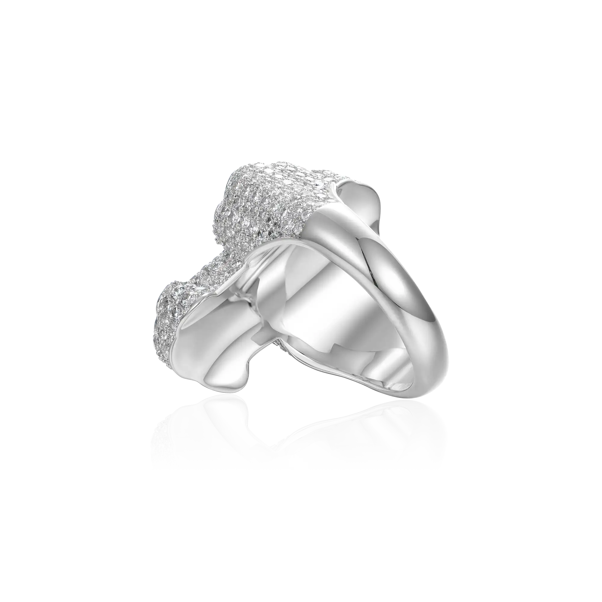 Iced Vitraux Vintage Starry Night Cross Ring
