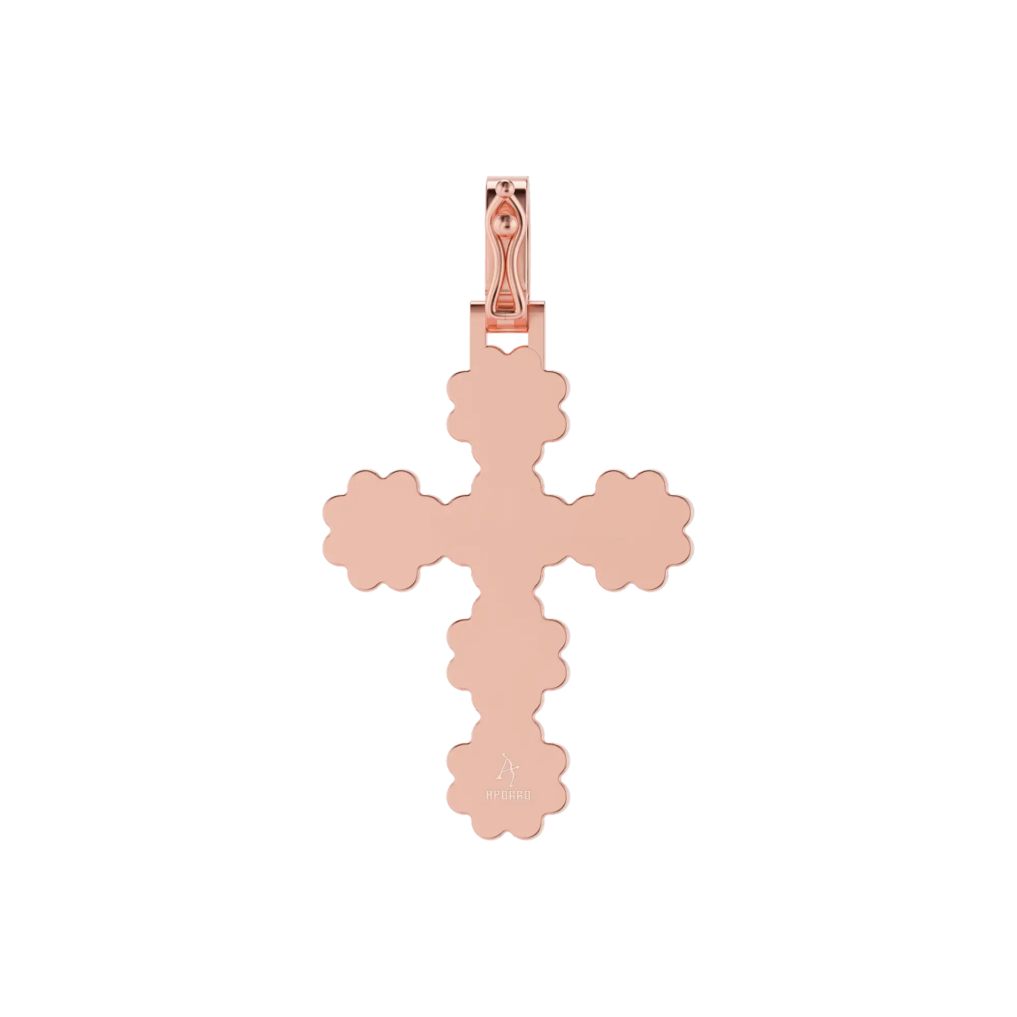 Halo Pearl Brilliant Cross Pendant