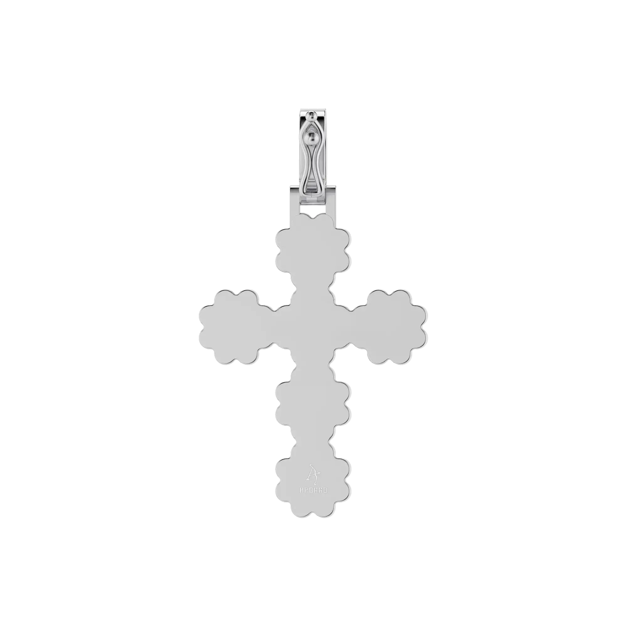 Halo Pearl Brilliant Cross Pendant