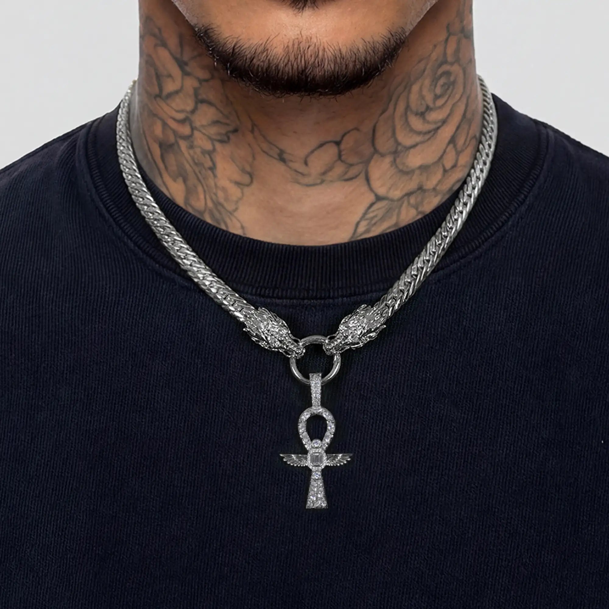 Scarab Ankh Dragon Chain & Pendant Set