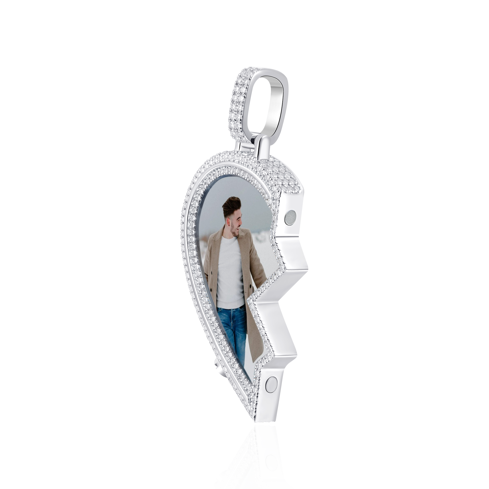 Custom Eternal Heart Frame Photo Pendant