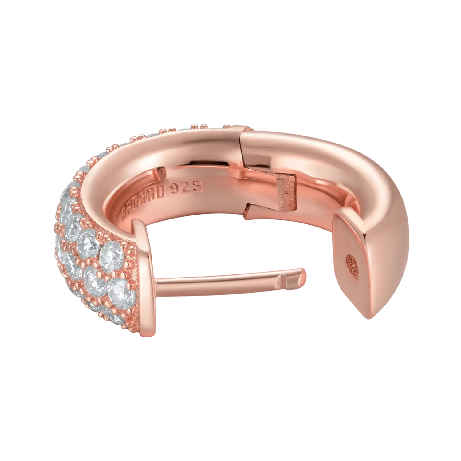 Pendiente de aro en racimo S925