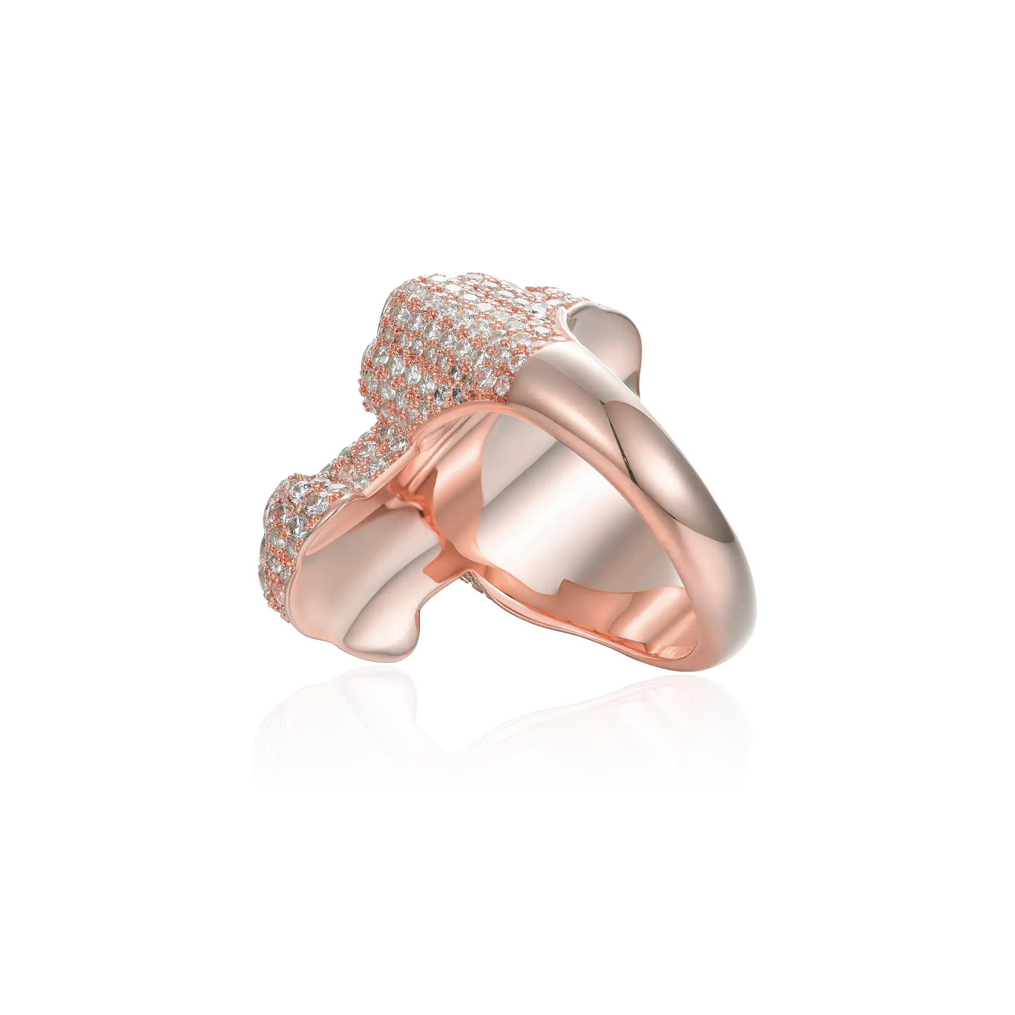 Iced Vitraux Vintage Starry Night Cross Ring