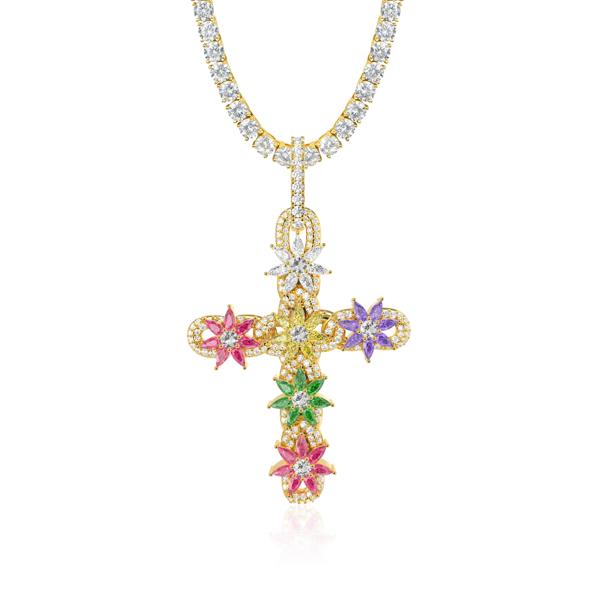 Lily Infinity Cross Pendant