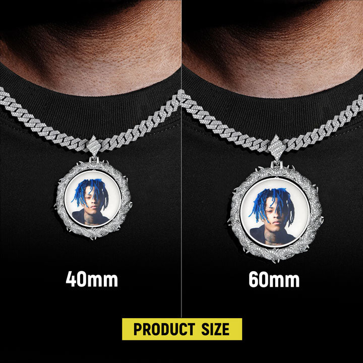 Photo de espinas de moissanite de doble cara giratorias giratorias personalizadas