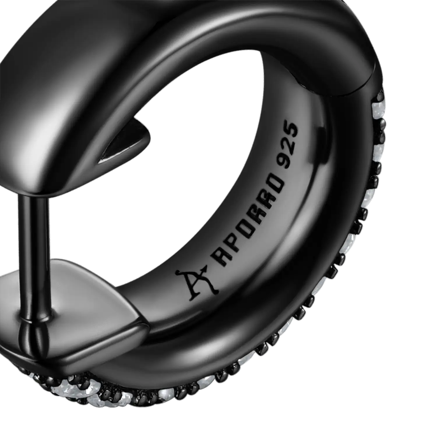 Pendiente de aro en racimo S925