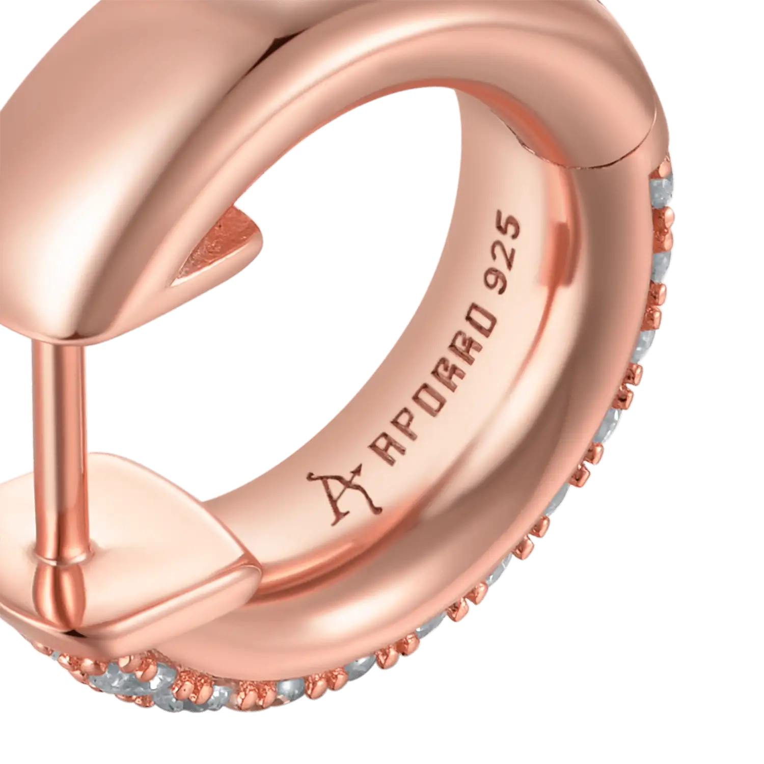 Pendiente de aro en racimo S925