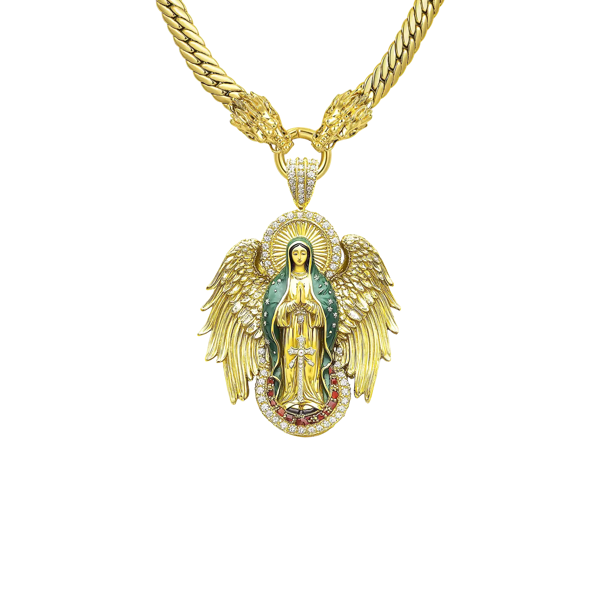 Sacred Halo Dragon Chain & Pendant Set