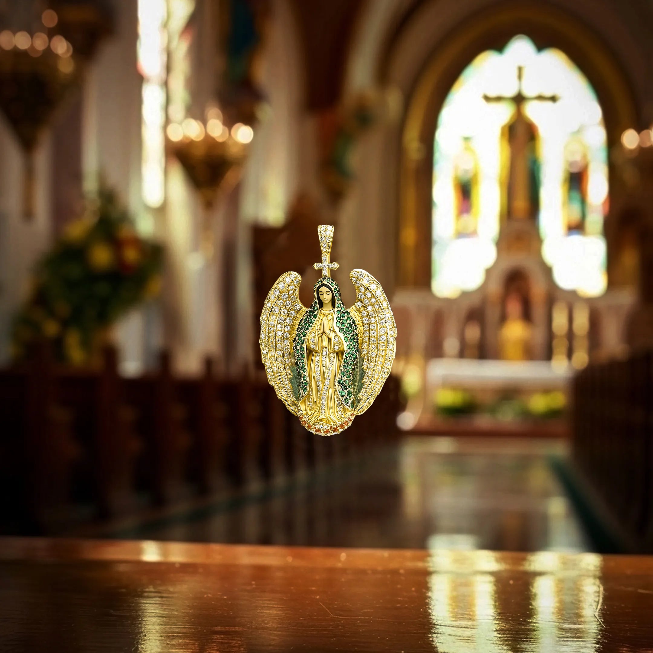 Blessed Mary Winged Pendant