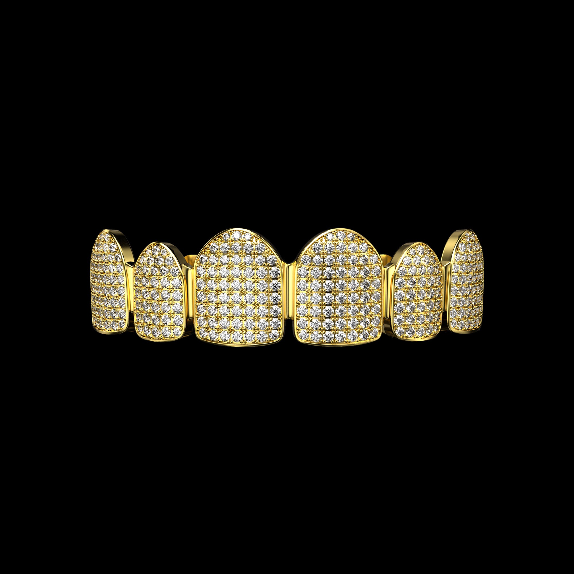 Pre-made Iced Out Gold Grillz