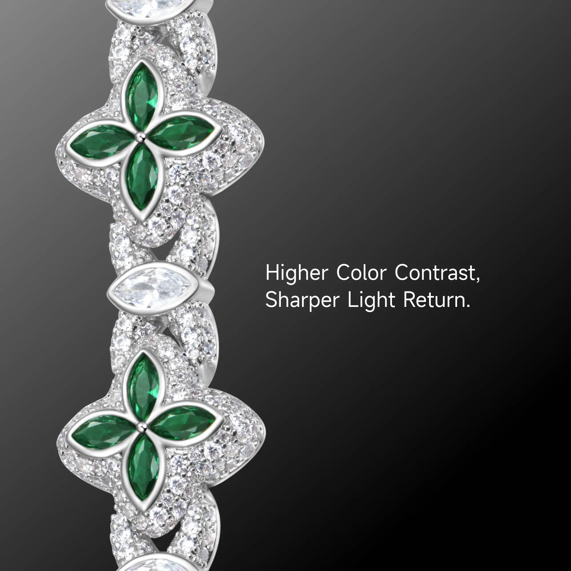 Bracelet de trèfle lumineux glacé