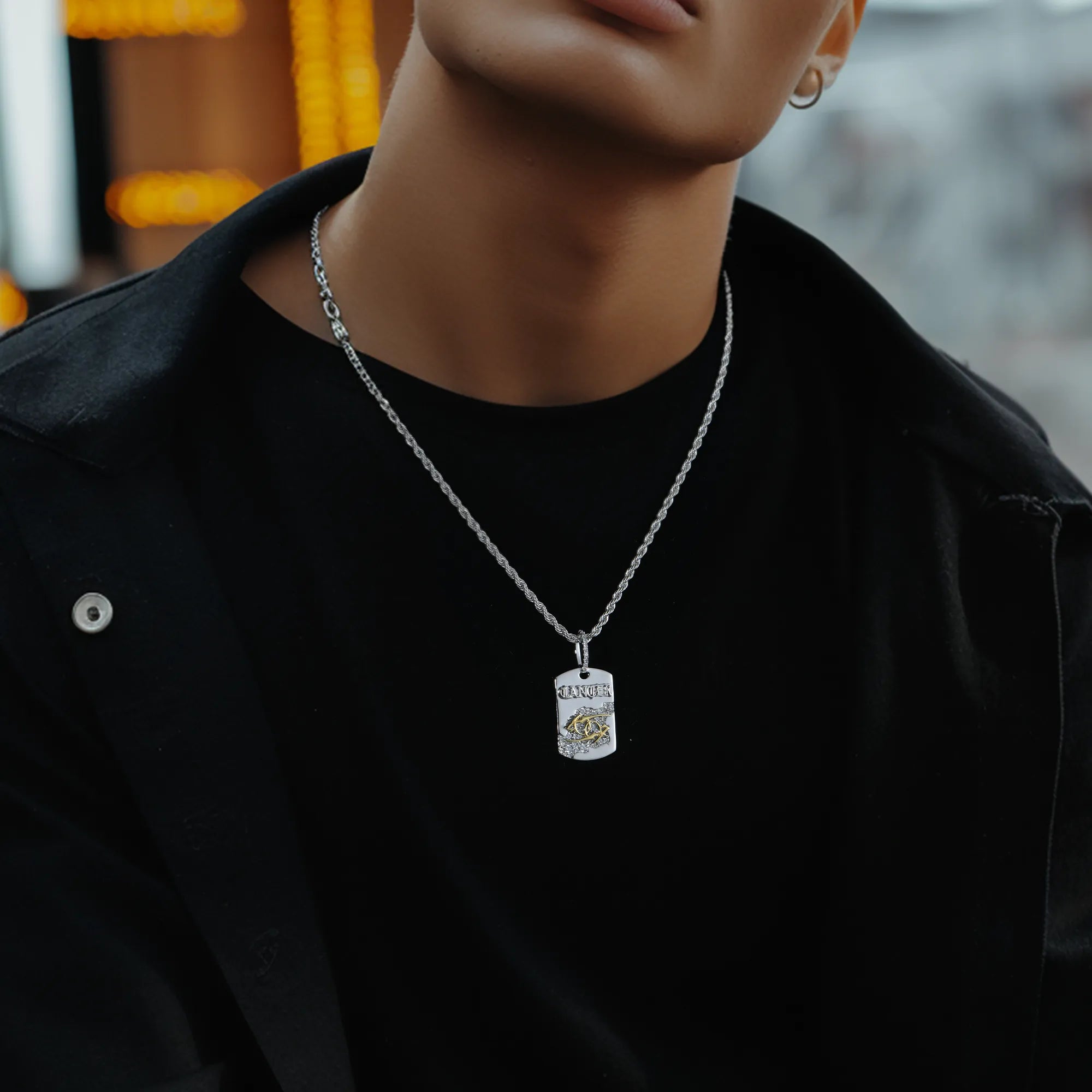 Zodiac Dog Tag Pendant
