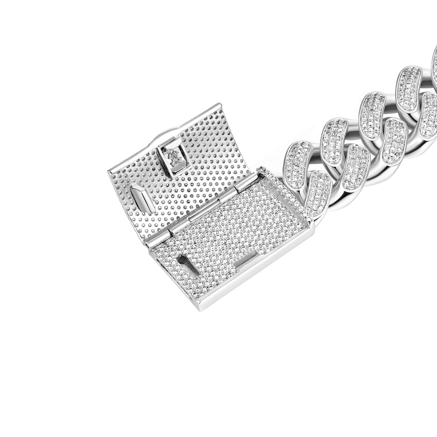 Pulsera de enlace cubano de cajas APORRO A® de 19 mm