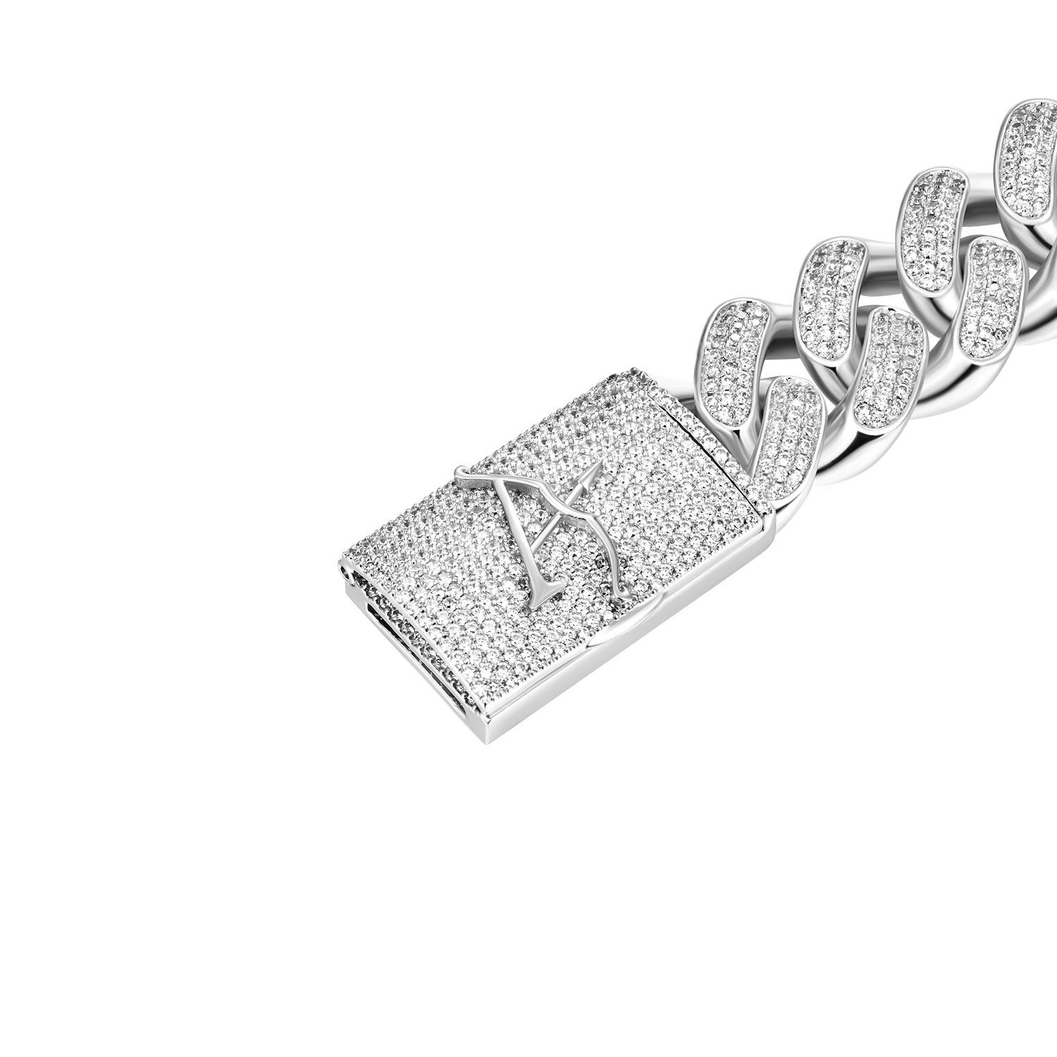 Pulsera de enlace cubano de cajas APORRO A® de 19 mm