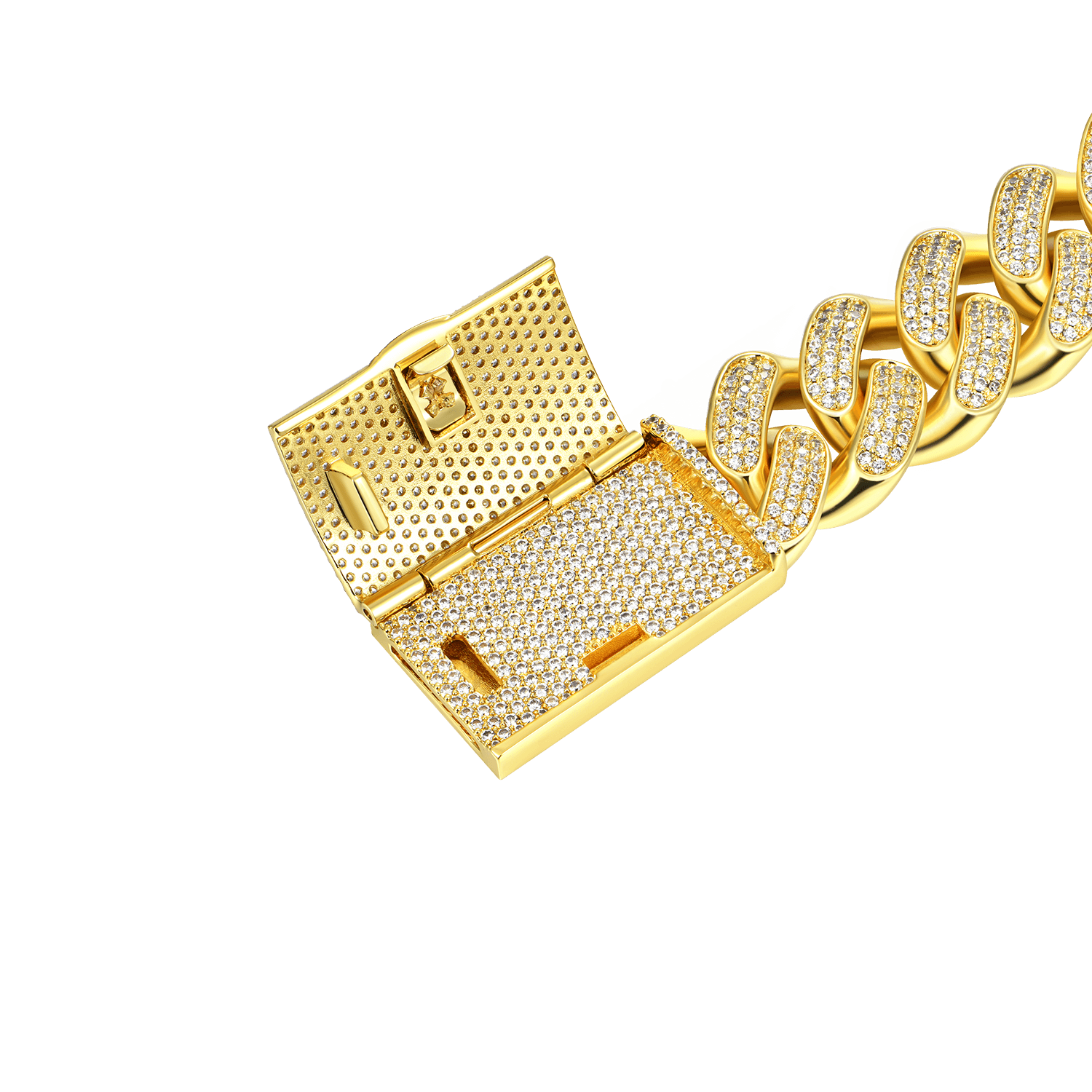 Pulsera de enlace cubano de cajas APORRO A® de 19 mm