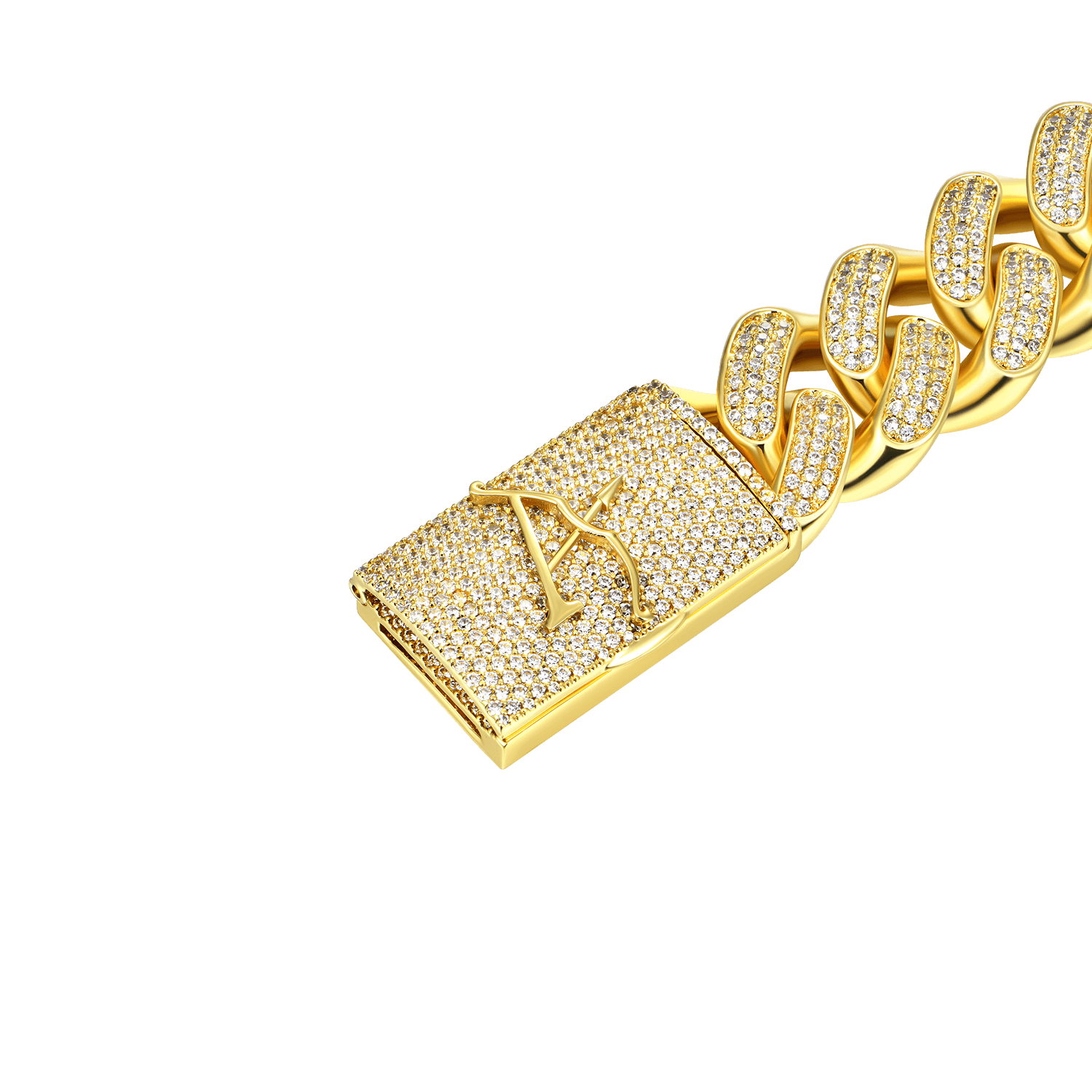 Pulsera de enlace cubano de cajas APORRO A® de 19 mm