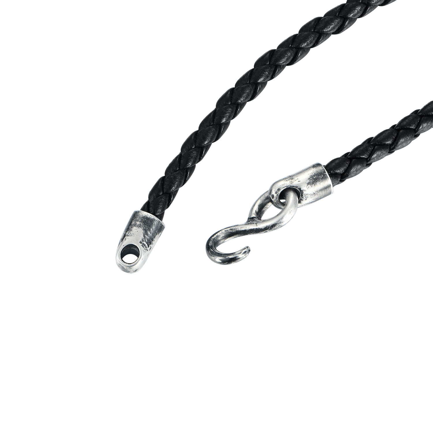 Bracelet en cuir de serpent noir Infinity