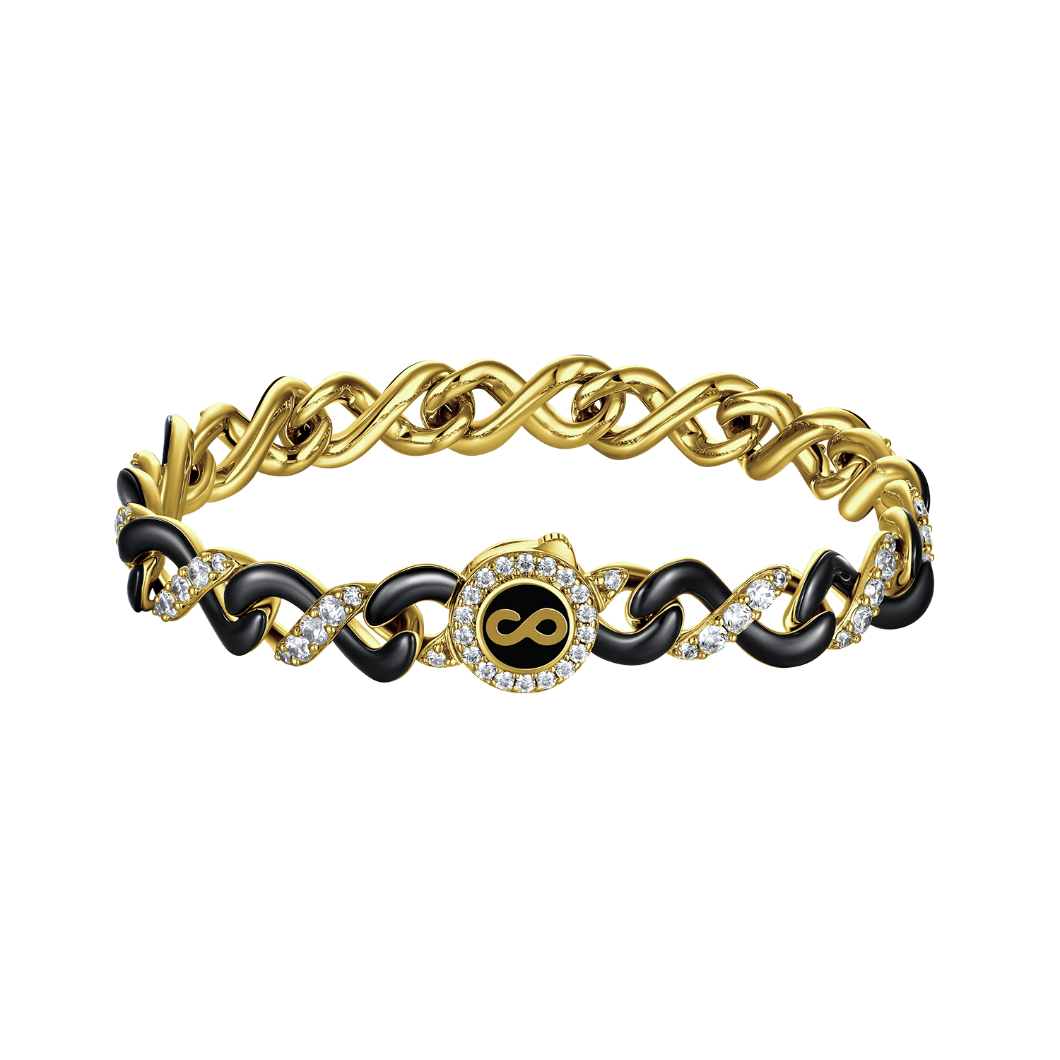 Infinity Two-tone Snake Shape Bracelet - 8mm