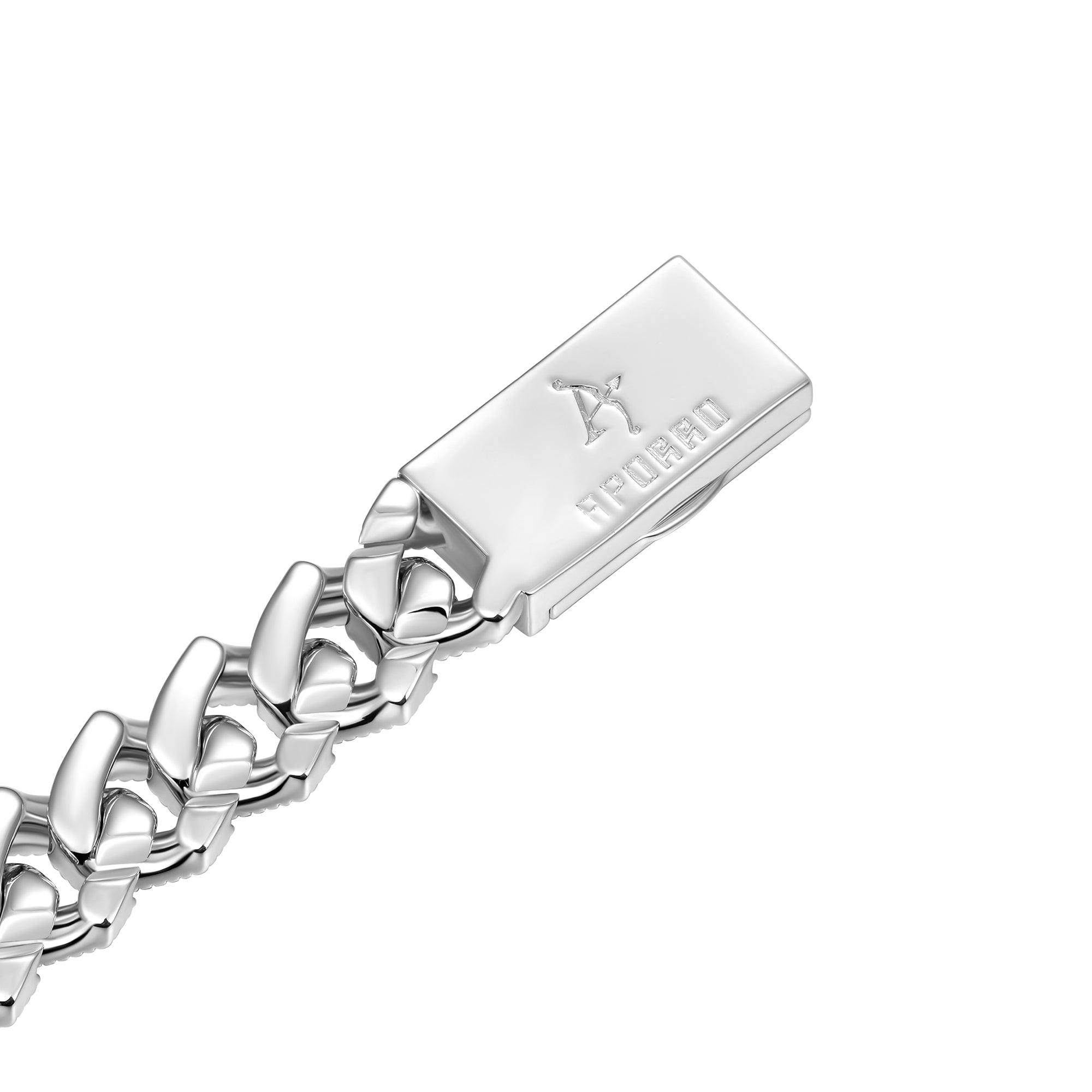 12mm Halo Round Cut Prong Cuban Link Bracelet