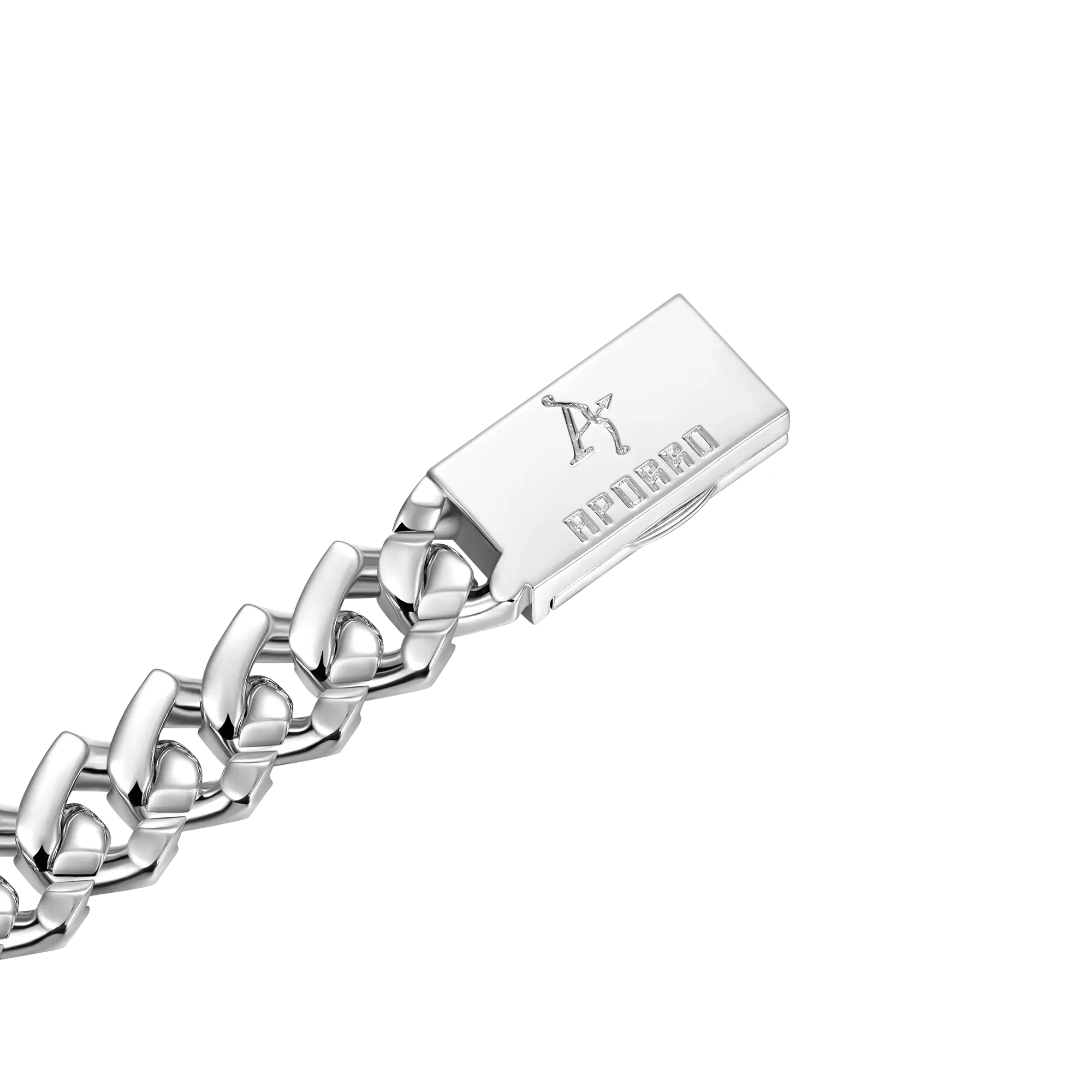 Custom Plain Gold -Stecker Armband - Weißgold
