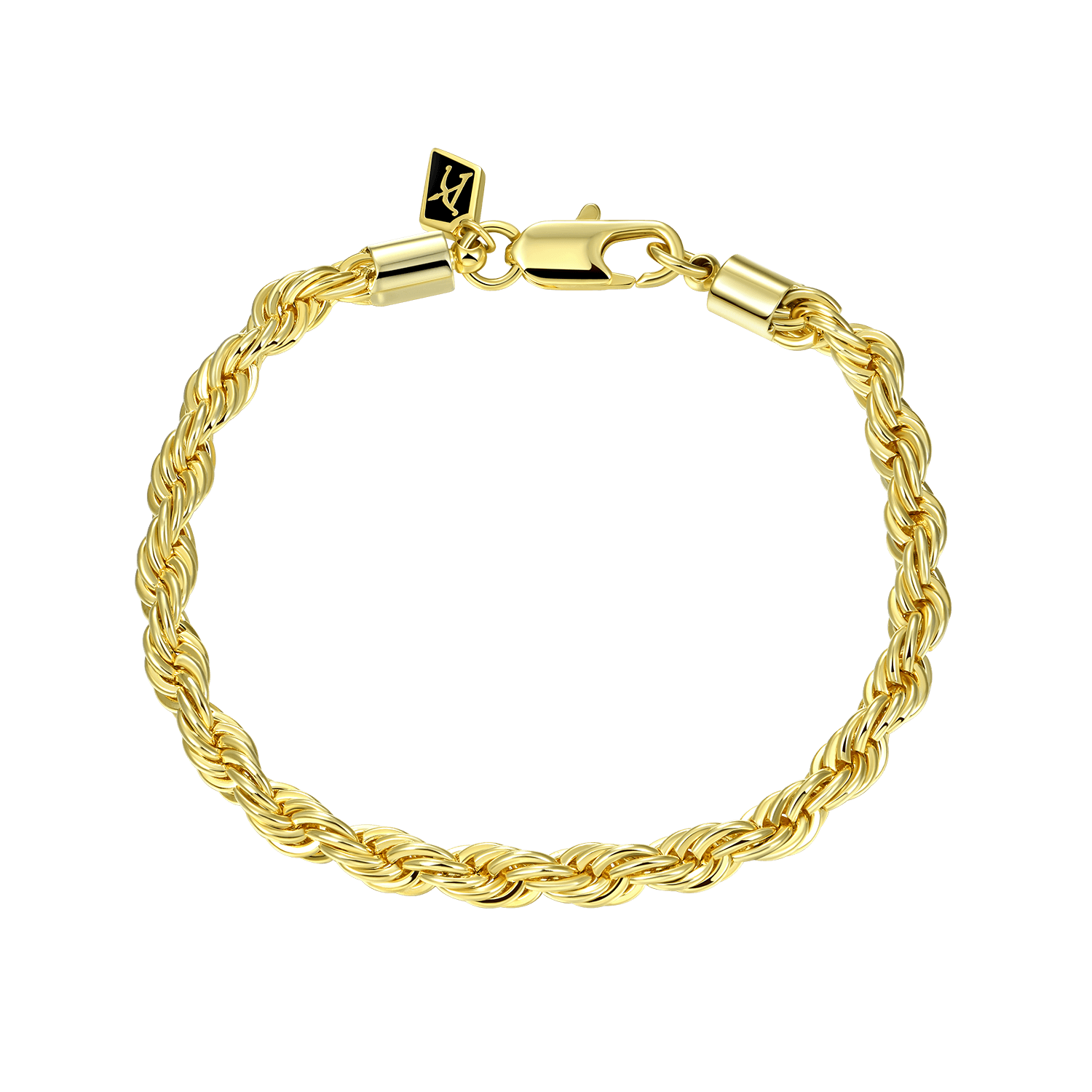 Baguette Tennis & Rope Bracelet Set