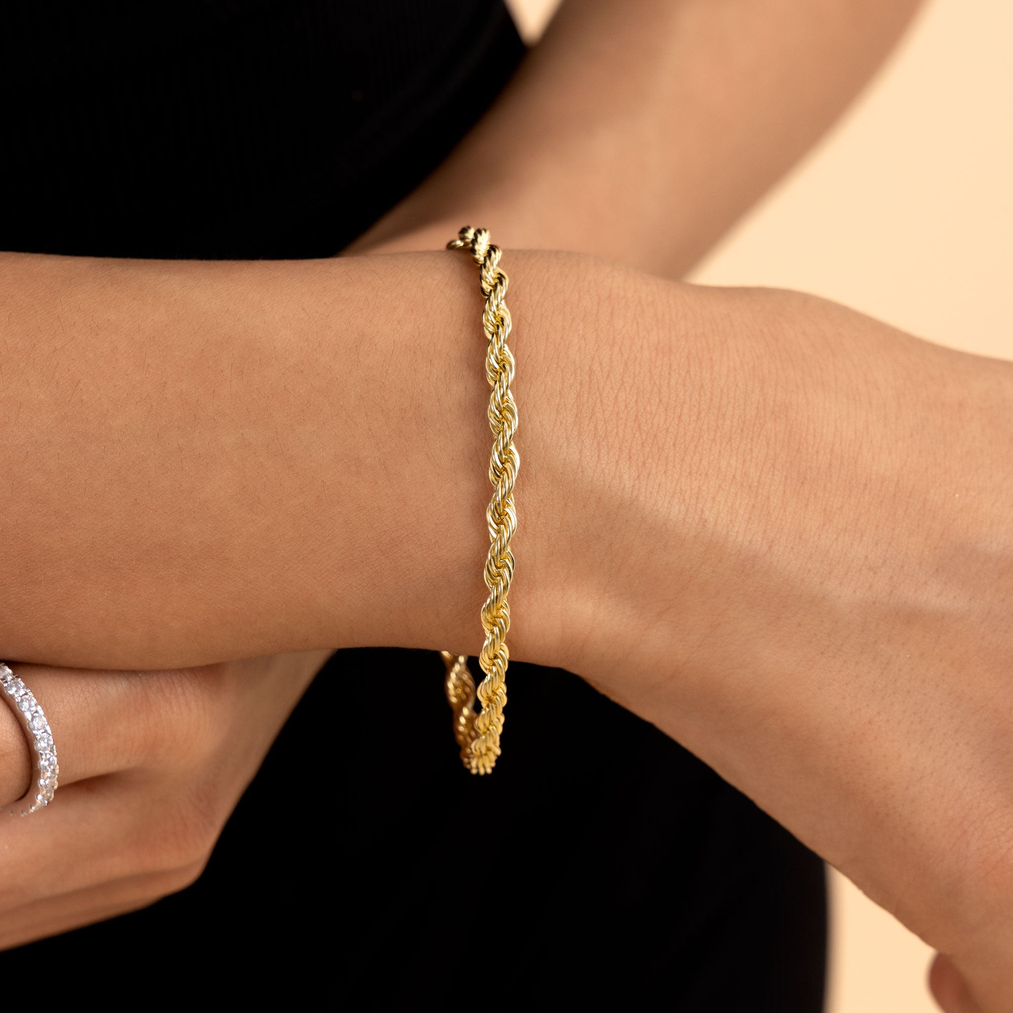 Women's Rope Bracelet - Yellow Gold