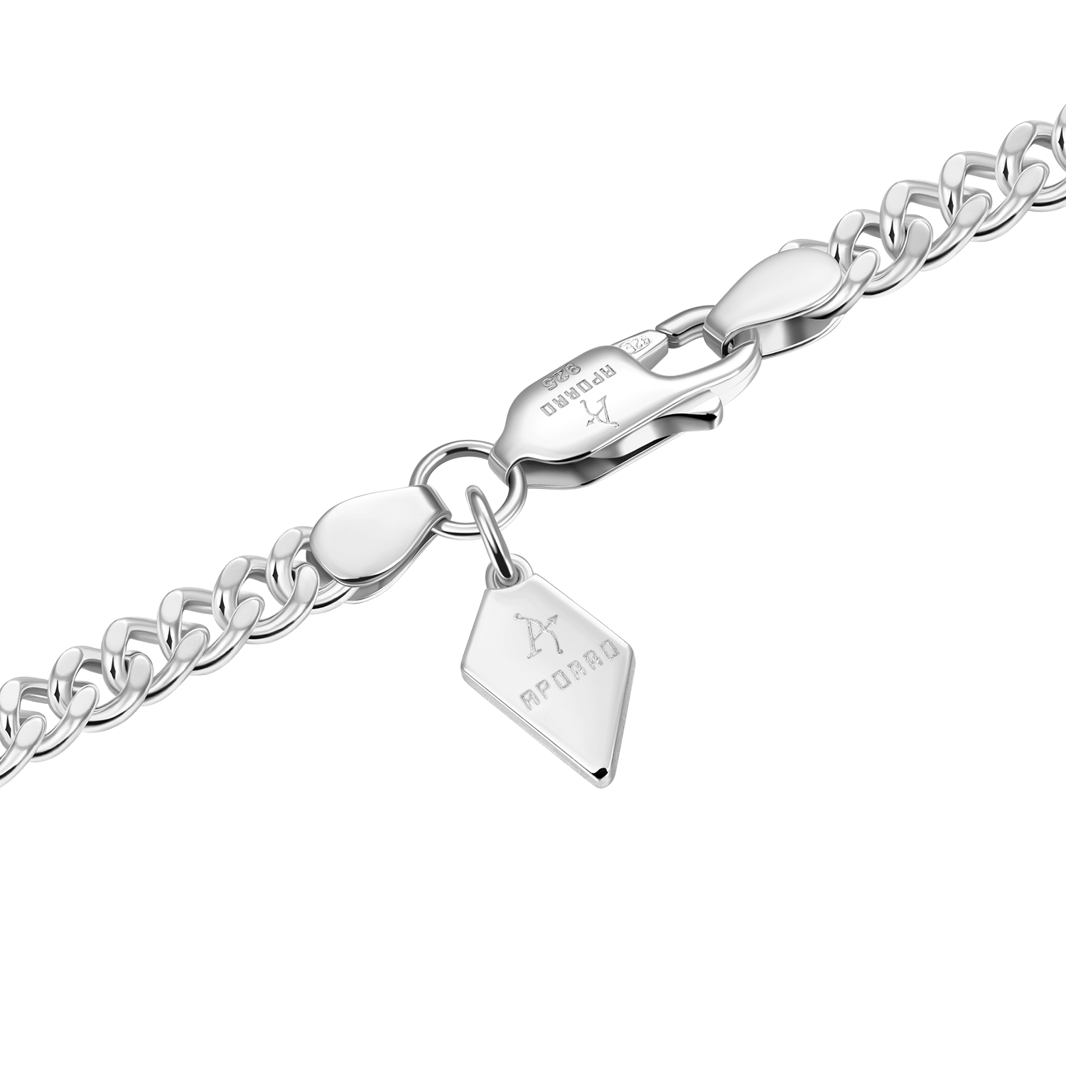 Bracciale a marcia micro cubano Miami da 5 mm - oro bianco