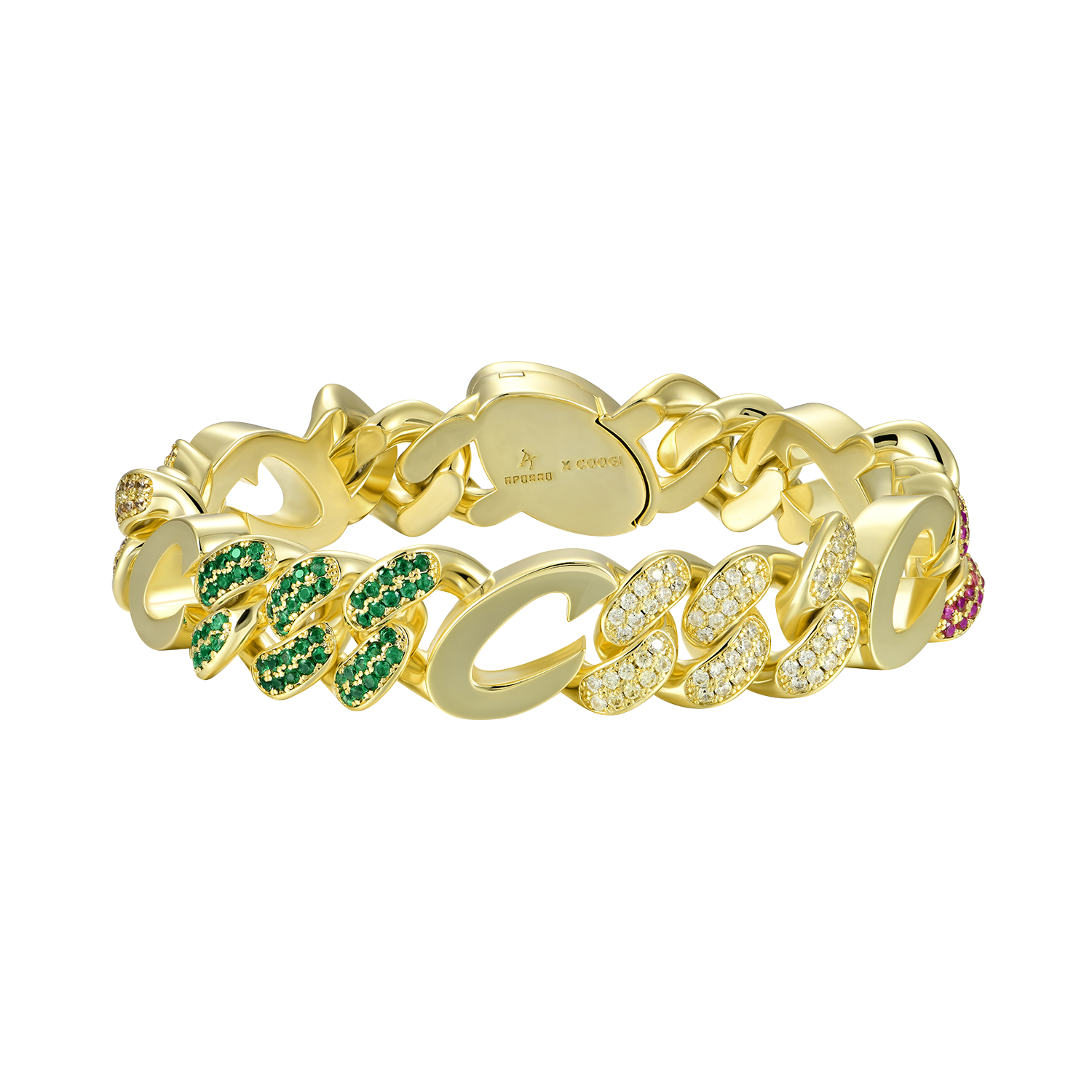 APORRO X COOGI Multicolor Cuban Bracelet - 12mm