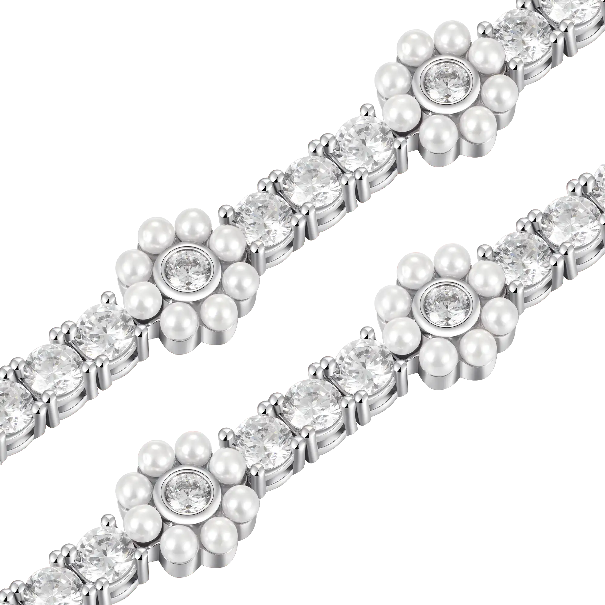 Flora Pearl Tennis Bracelet - 9mm