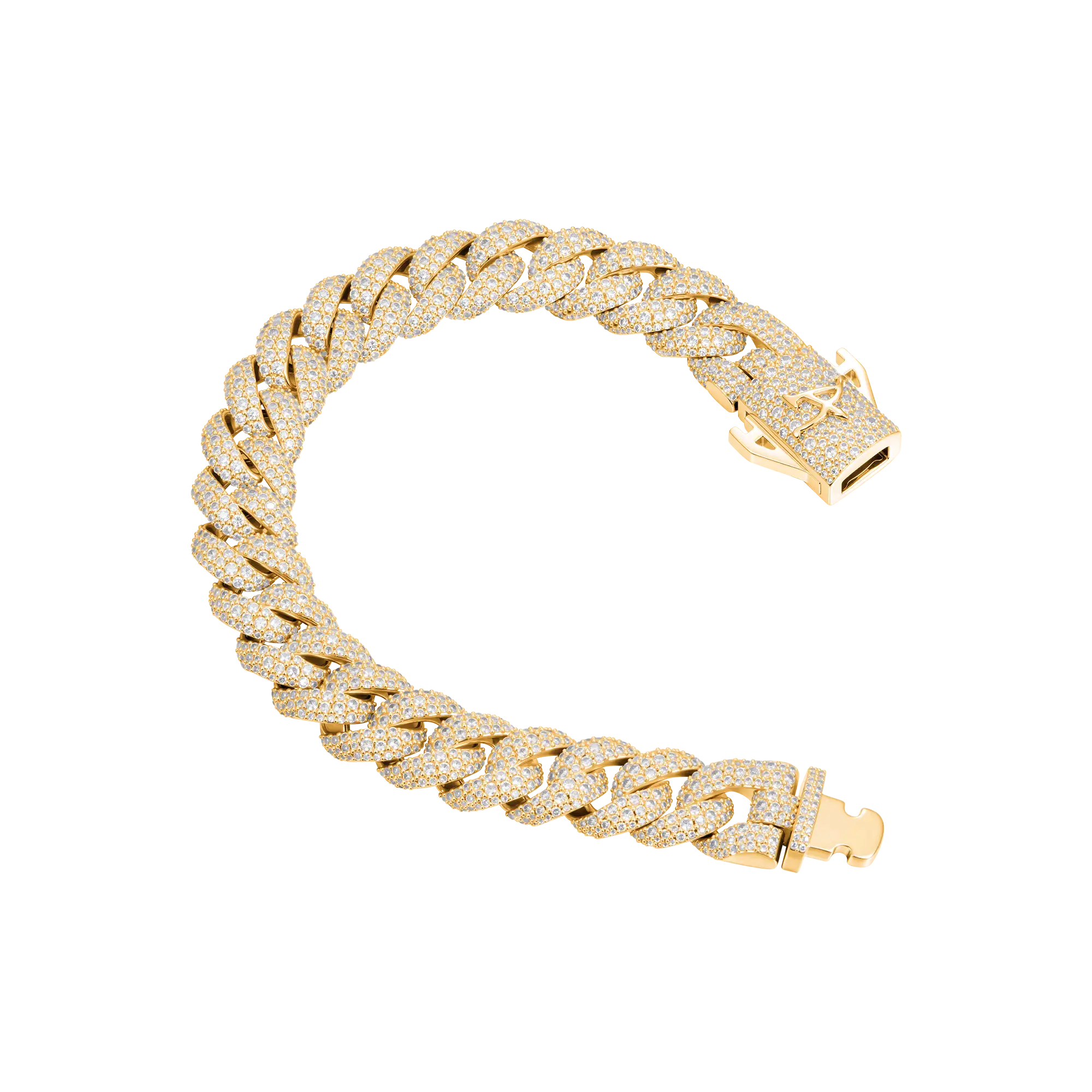 Women's Round Cut Cuban Link Bracelet - 12mm