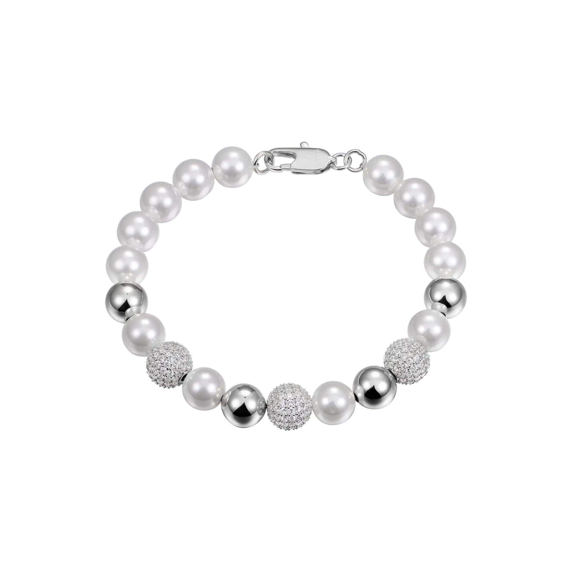 Pearl & Cuban Bracelet Set