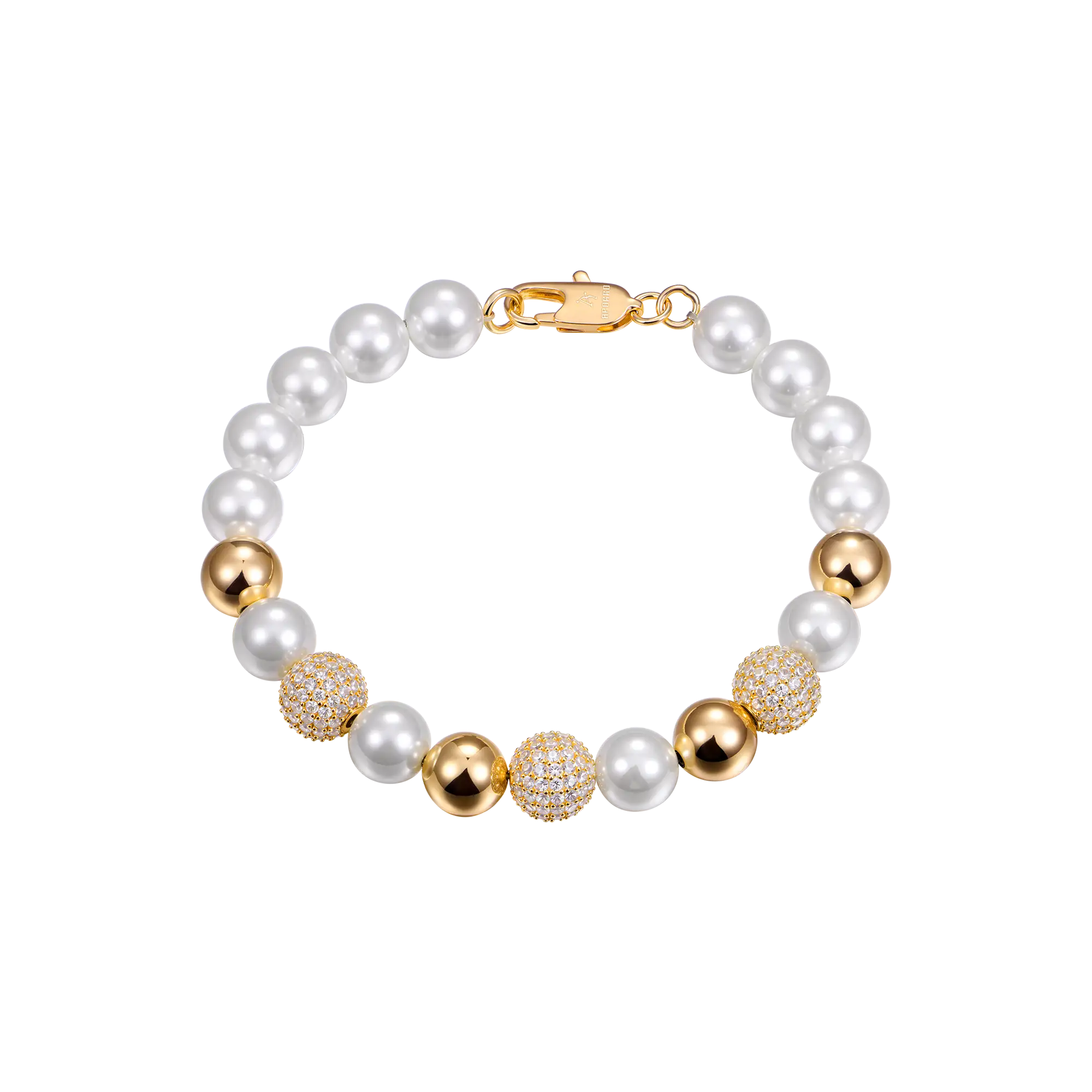Pearl & Cuban Bracelet Set