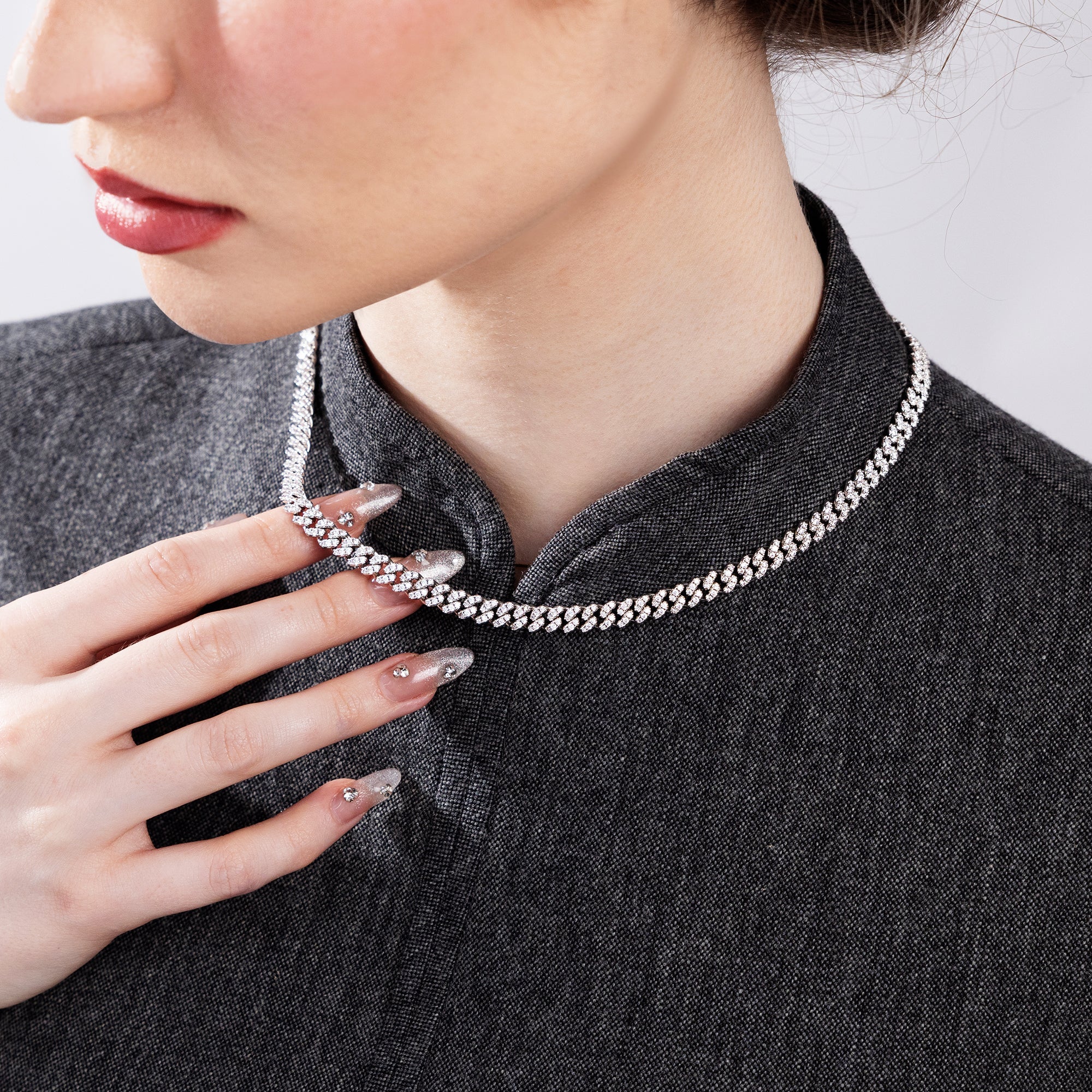 Moissanite Micro Round Cut Cuban Link Chain - 6mm