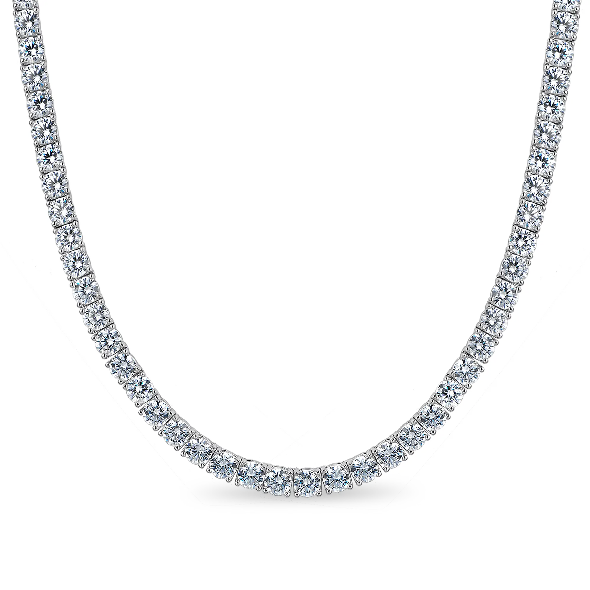 5mm New White Gold Iced Out Tennis Chain Hip Hop Necklace APORRO