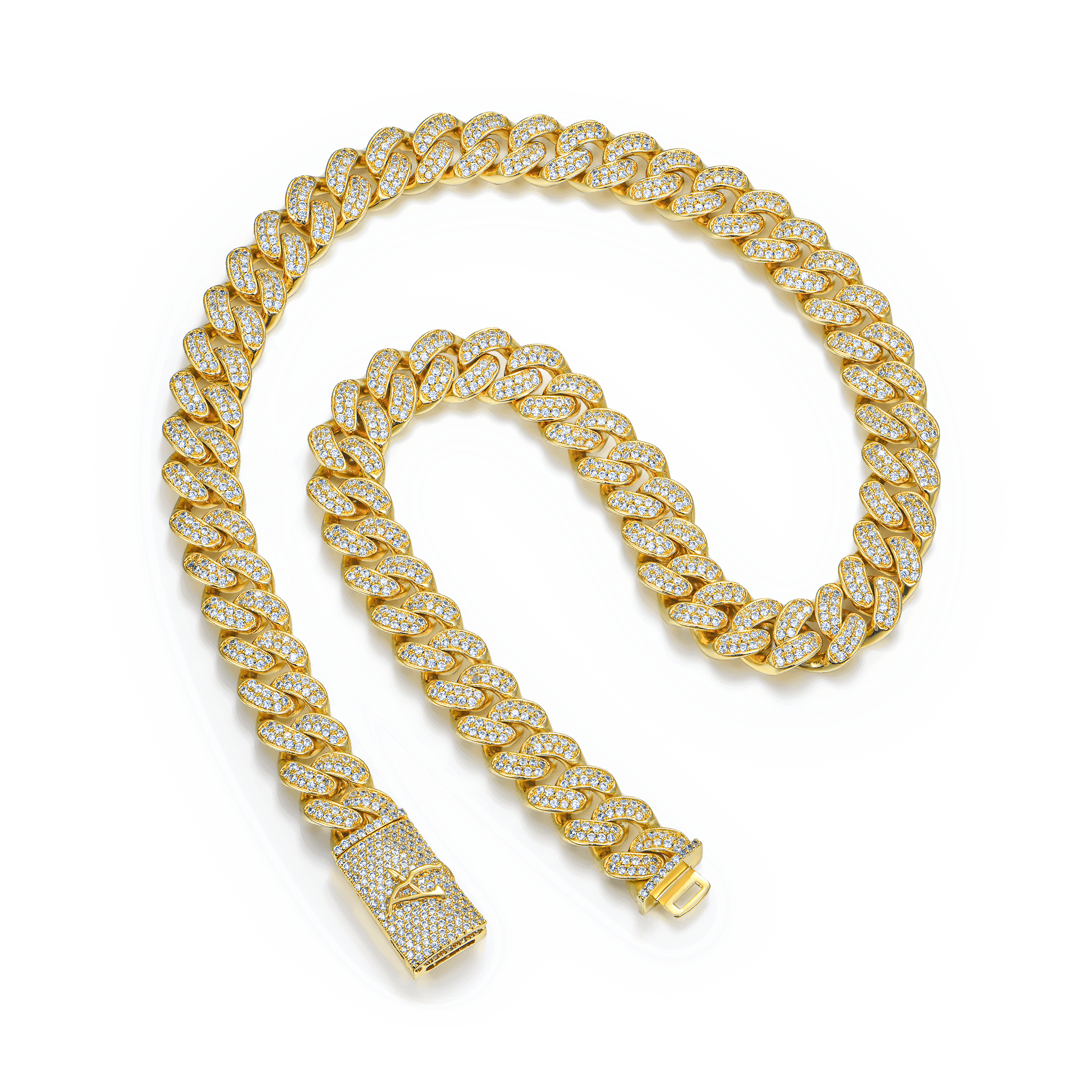 12mm A® Box Clasp Cuban Link -Kette