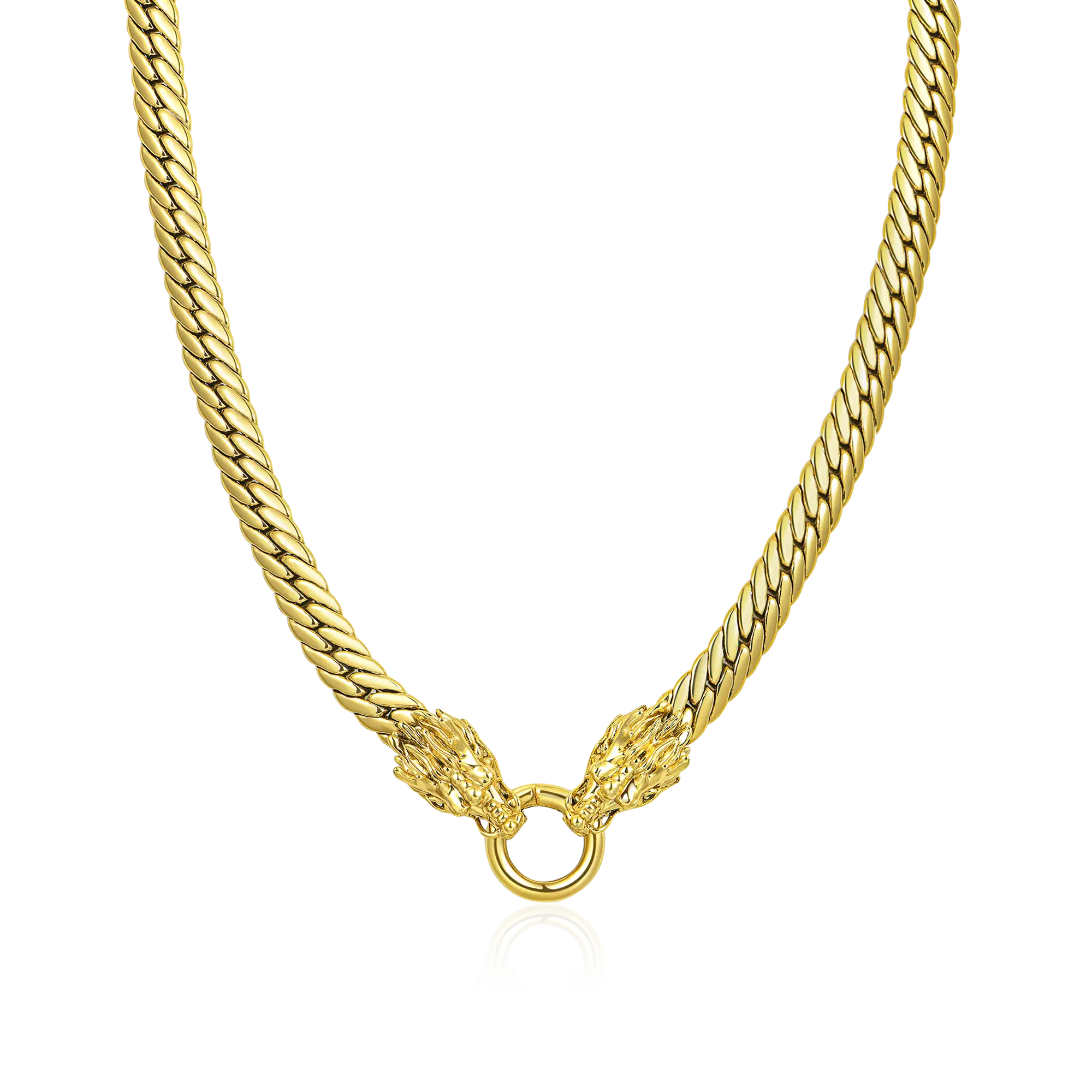 WONG Double Dragon Miami Cuban Chain & Wallet Chain - 8mm