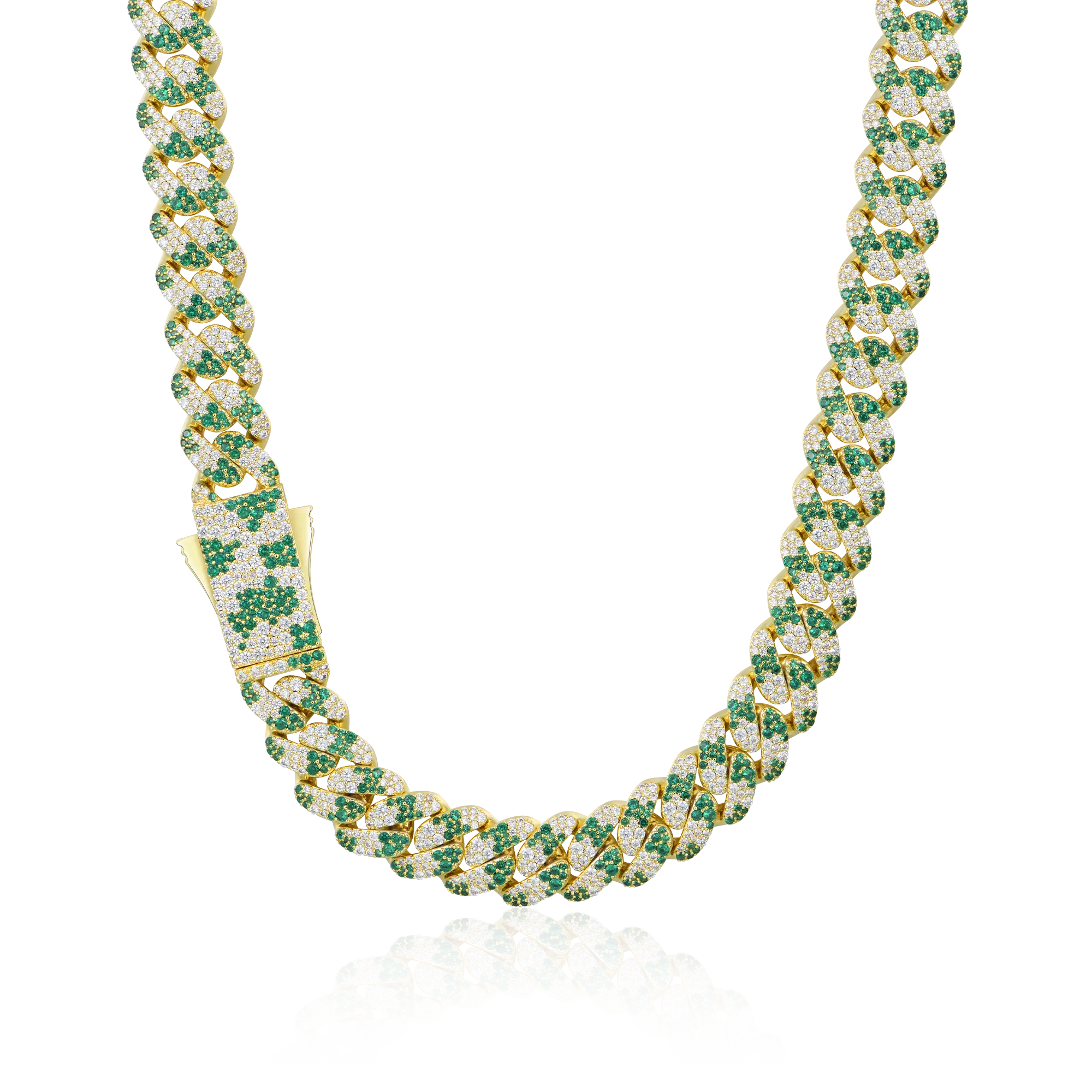 Iced Camouflage Cuban Chain - 12mm