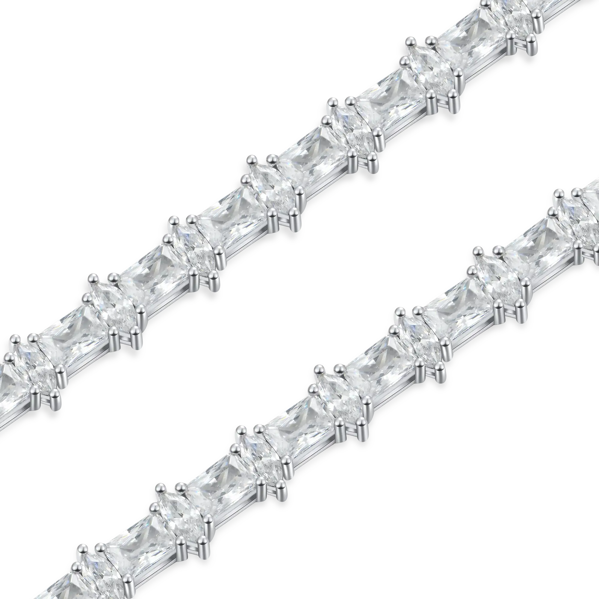 6mm Refined Luster Tennis Chain and Bracelet Gift Set