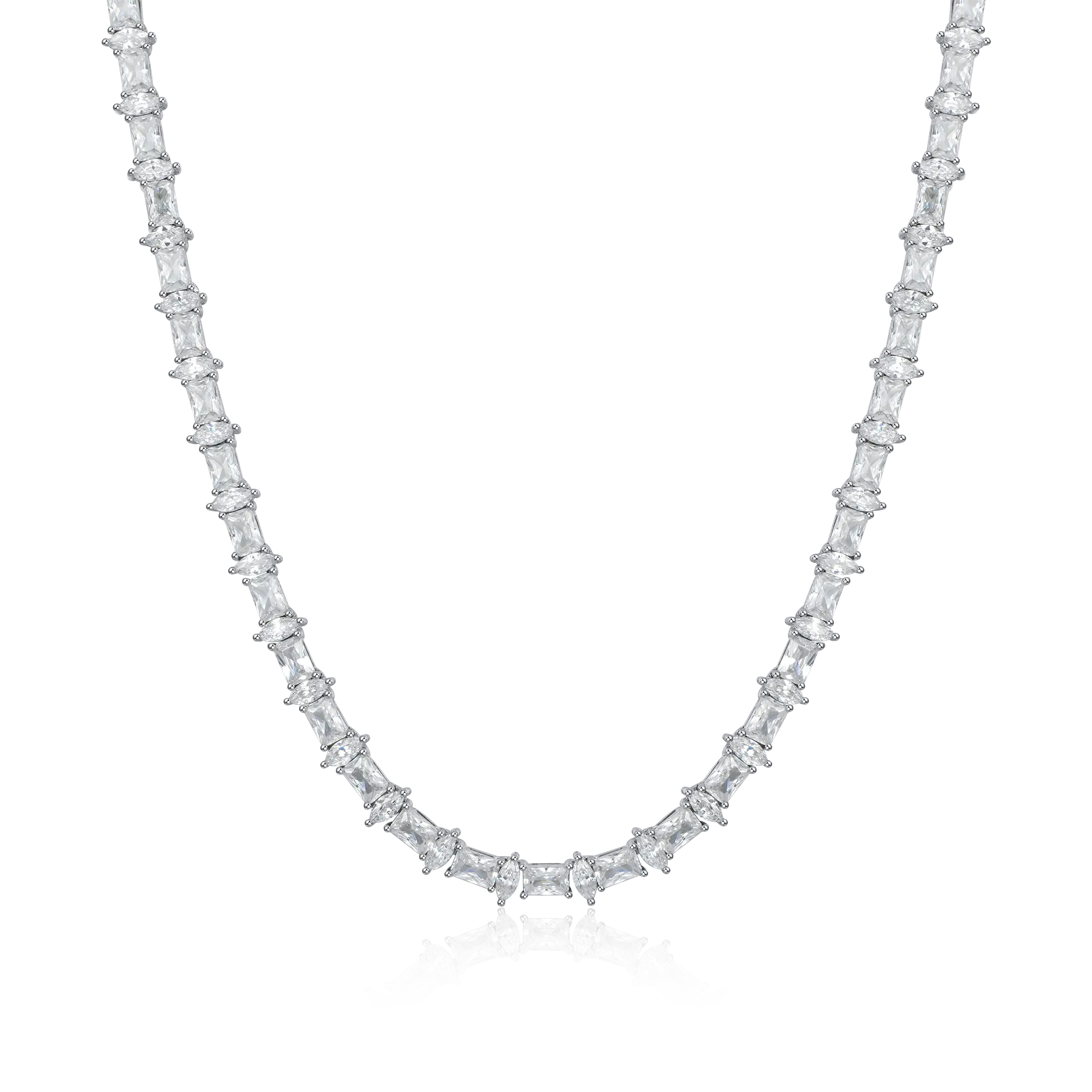 Cadena de tenis de brillo refinado para mujeres - 6 mm