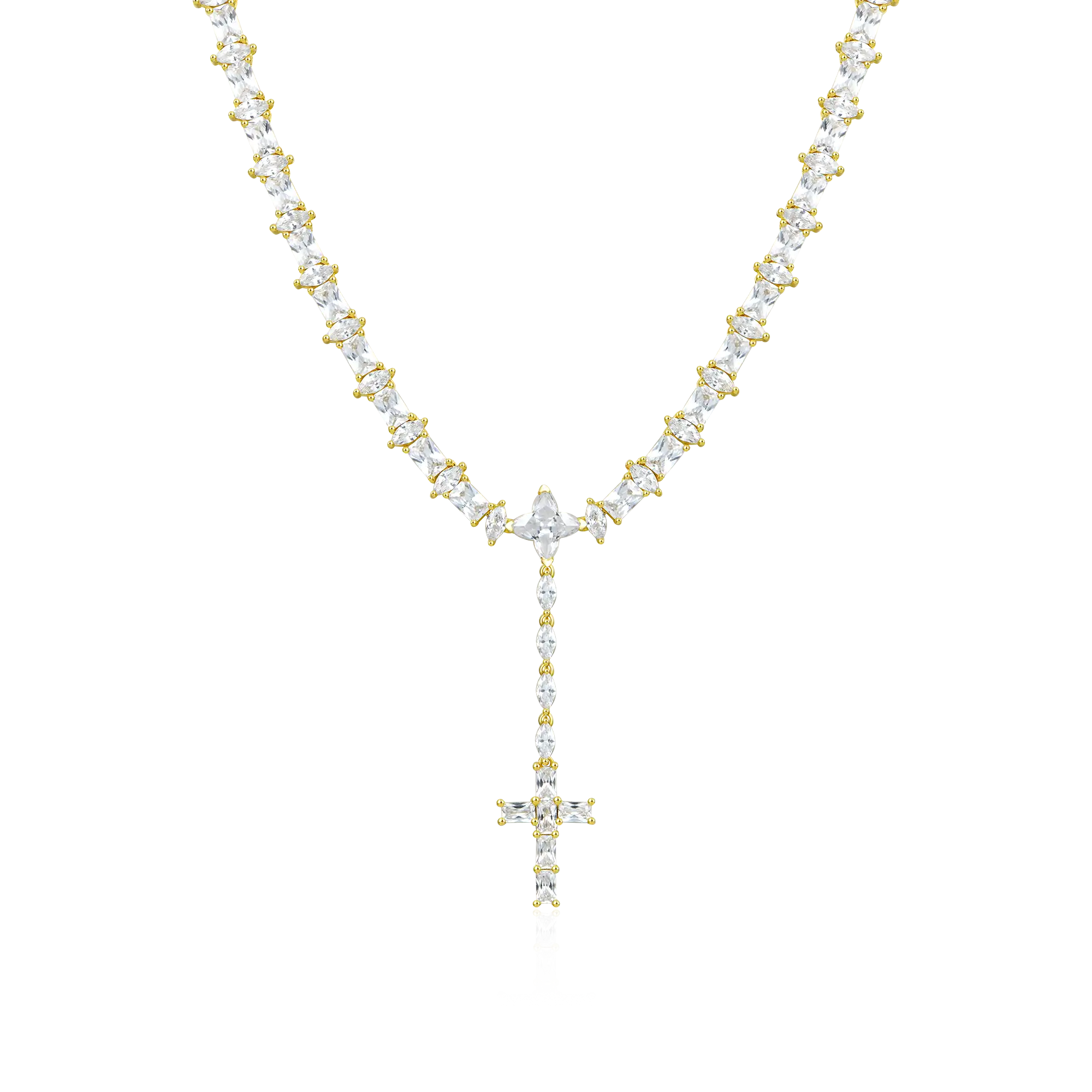 Iced Divine Rosary Necklace