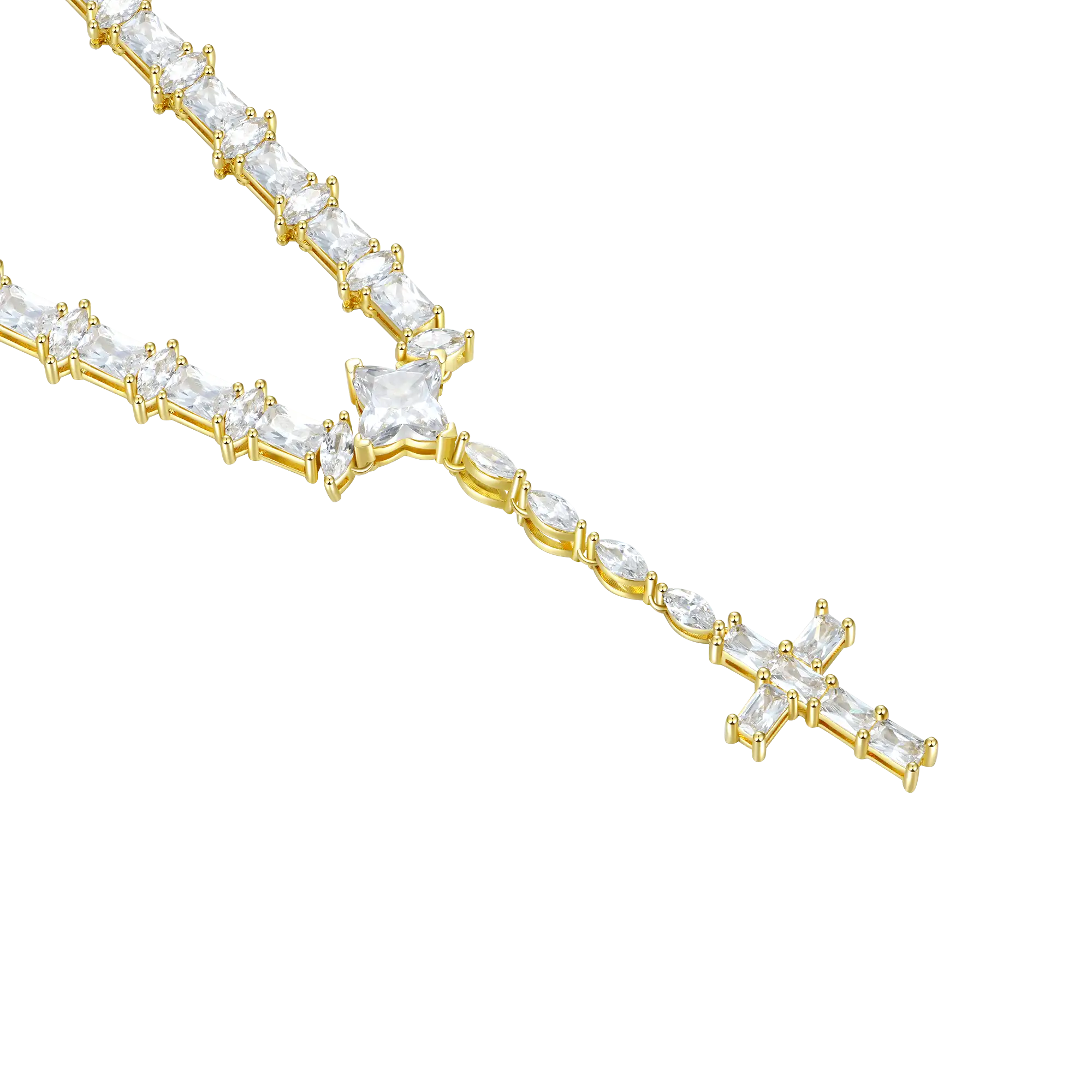Iced Divine Rosary Necklace