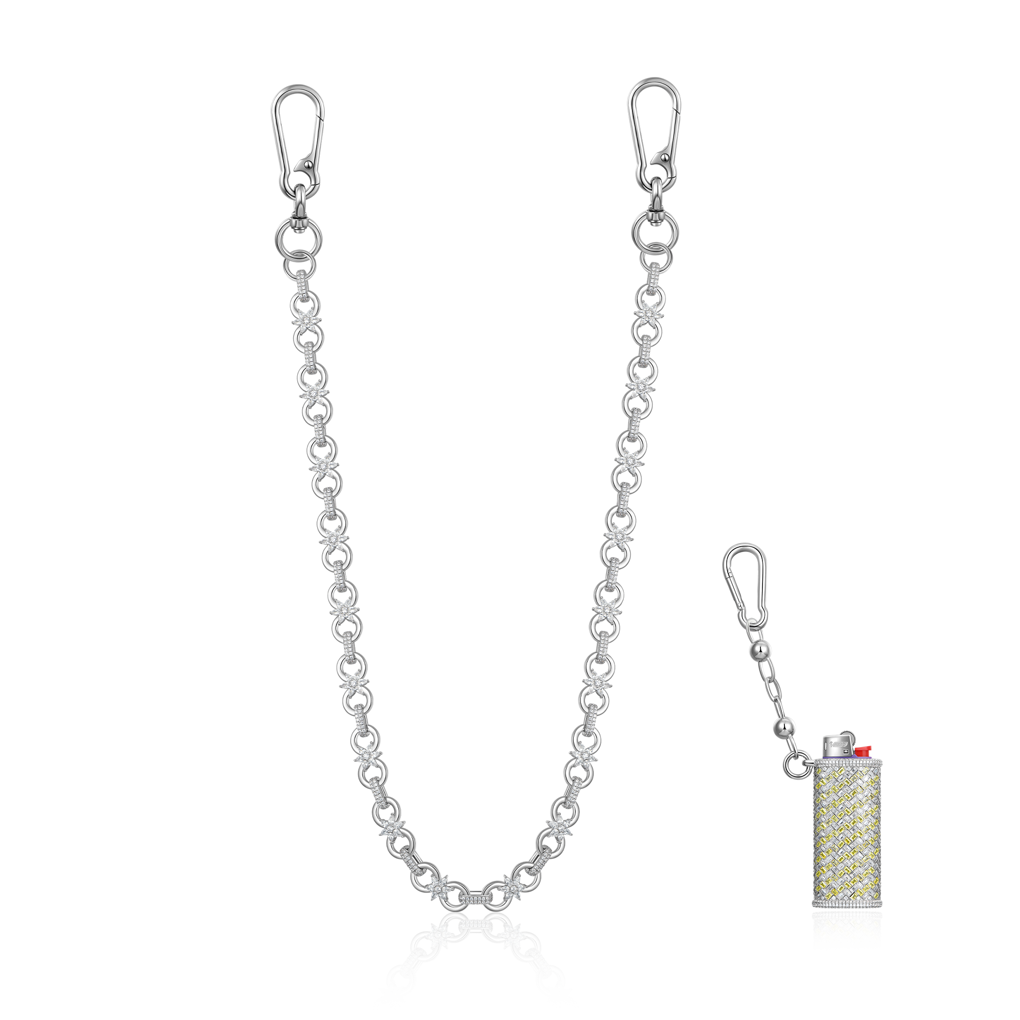 Infinity Bloom Kette und Brieftasche Kette + Feuerzeughülle Set