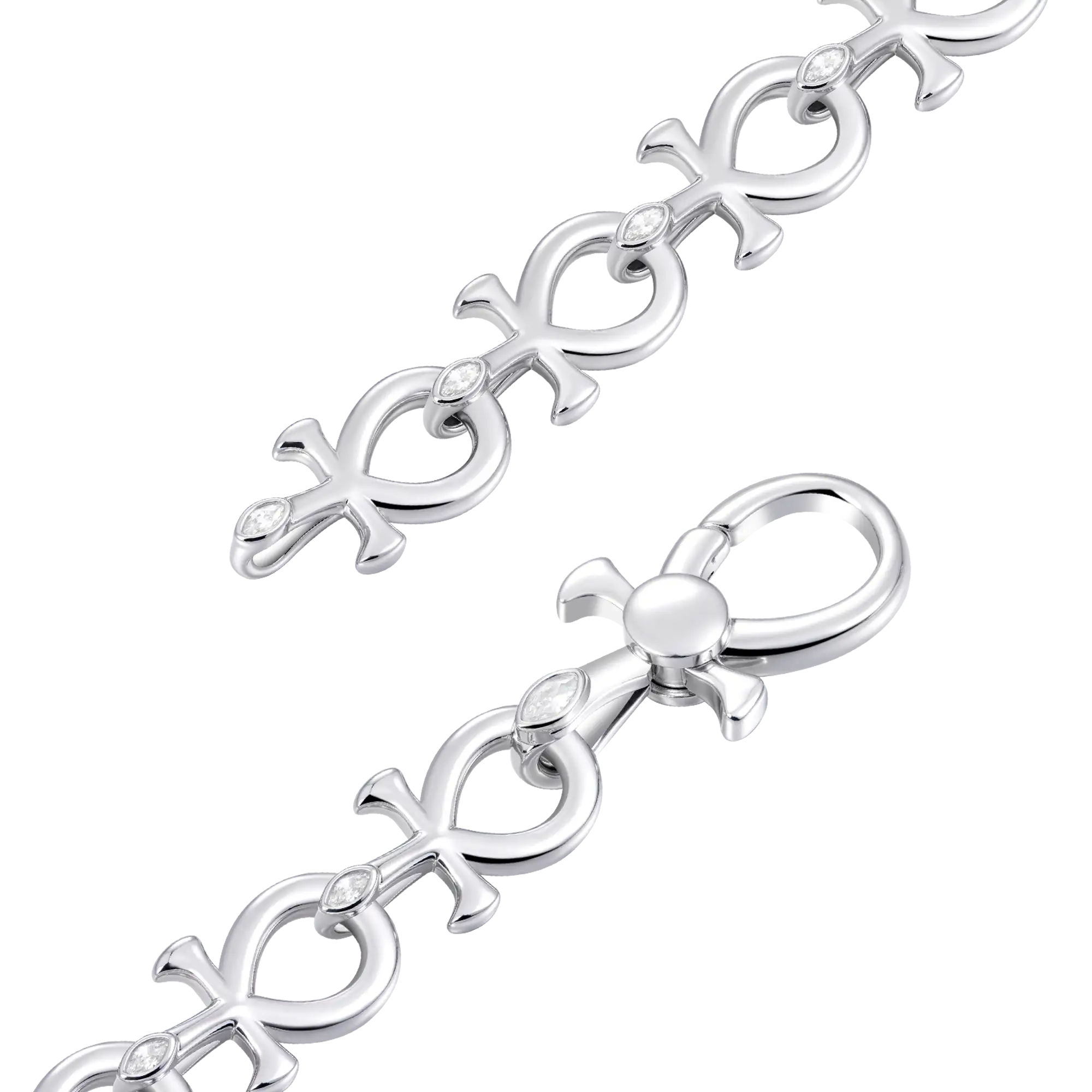 Chaîne à lunette marquise glacée Anka